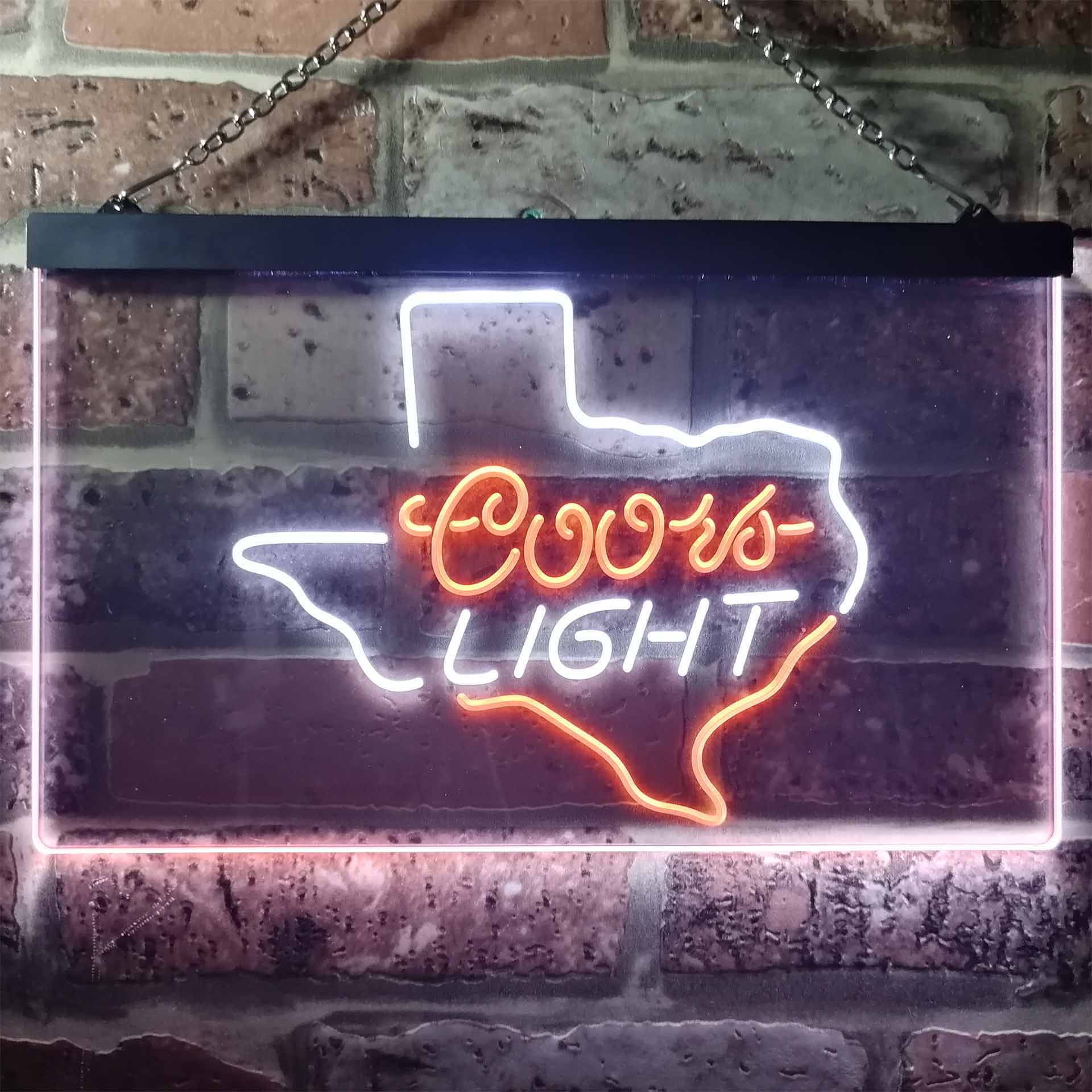 Coors Light Texas Dual Color LED Neon Sign ProLedSign