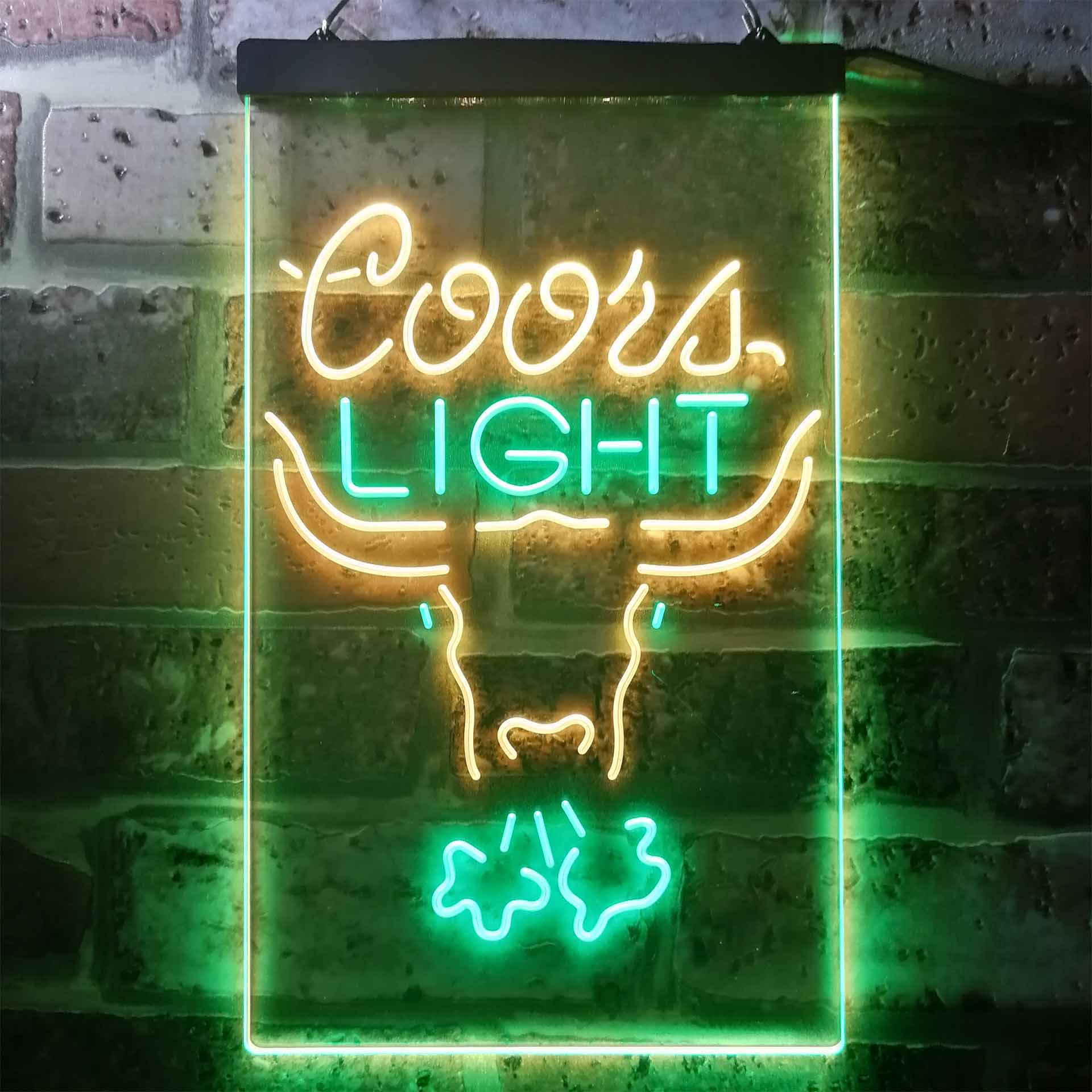 Coors Light Breathing Bull Dual Color LED Neon Sign ProLedSign