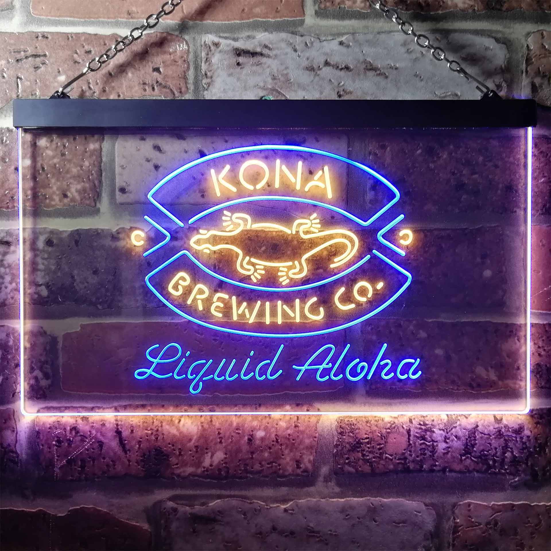 Kona Brewing Company Beer Dual Color LED Neon Sign ProLedSign