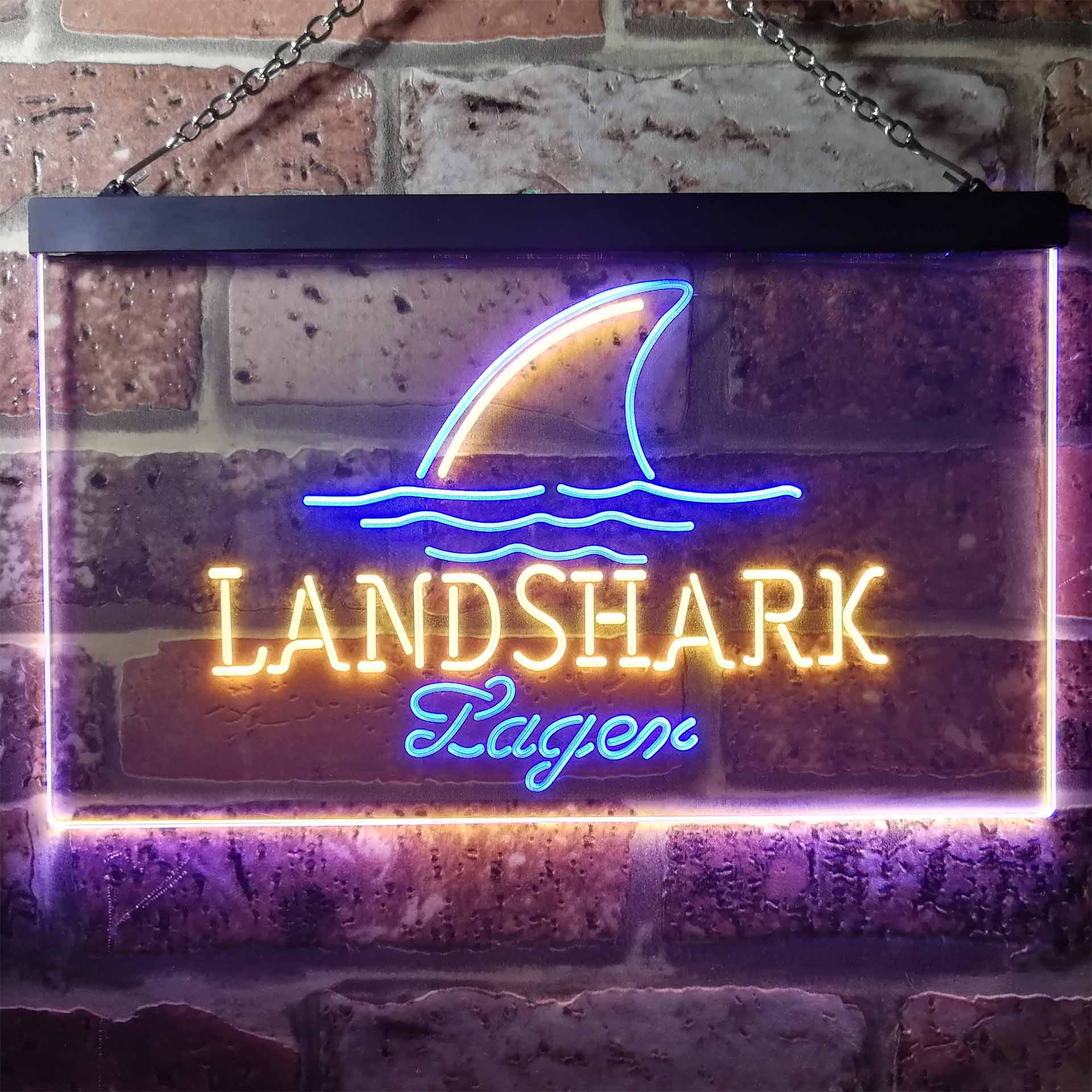 Landshark Larger Beer Dual Color LED Neon Sign ProLedSign