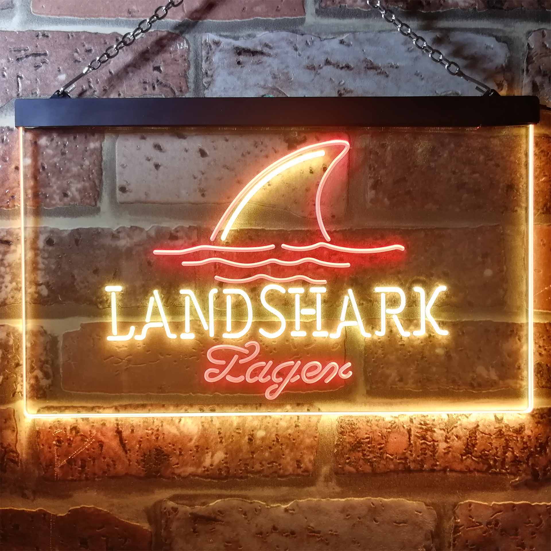 Landshark Larger Beer Dual Color LED Neon Sign ProLedSign