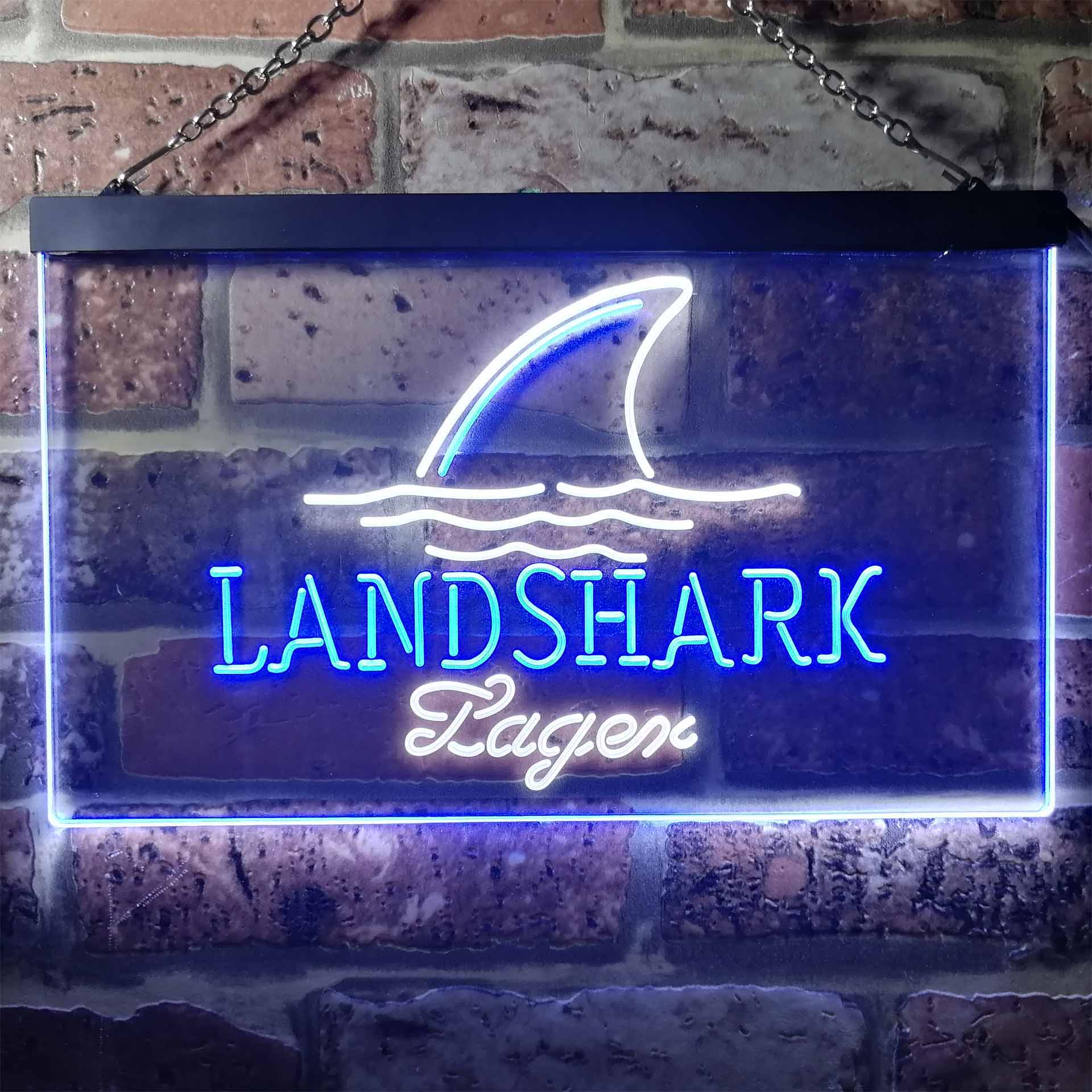 Landshark Larger Beer Dual Color LED Neon Sign ProLedSign