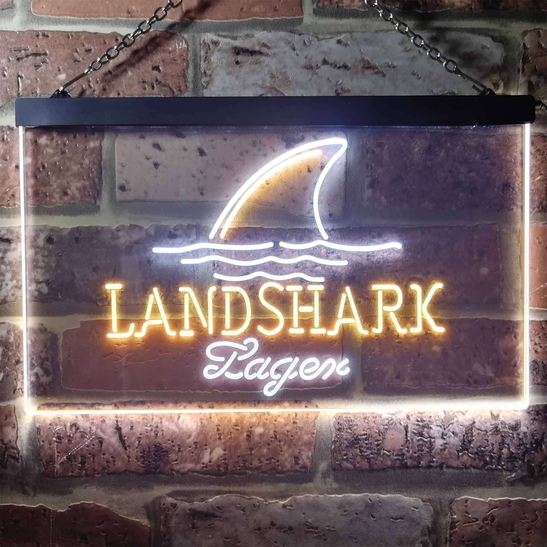 Landshark Larger Beer Dual Color LED Neon Sign ProLedSign