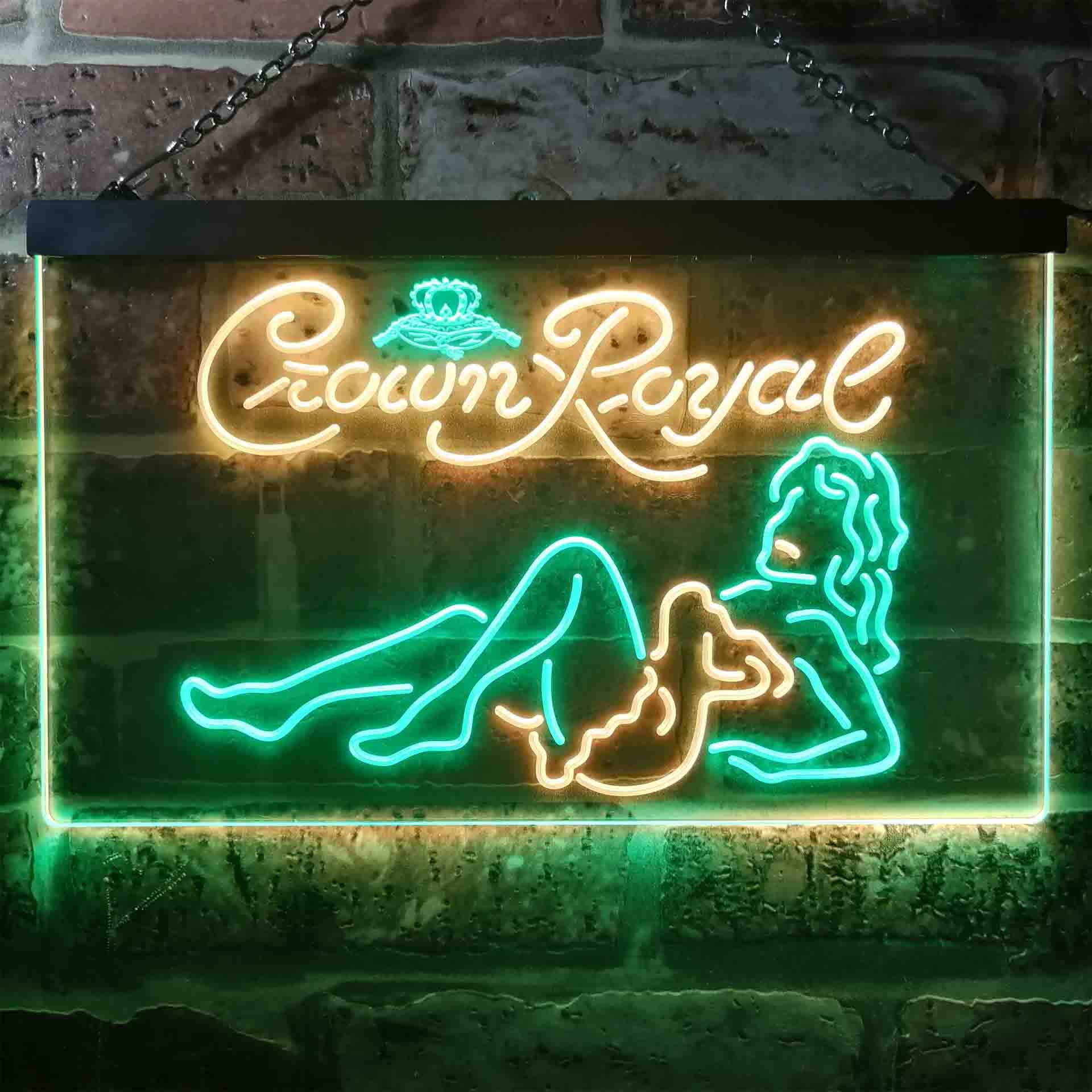 Crown Royal Lady Bar Dual Color LED Neon Sign ProLedSign
