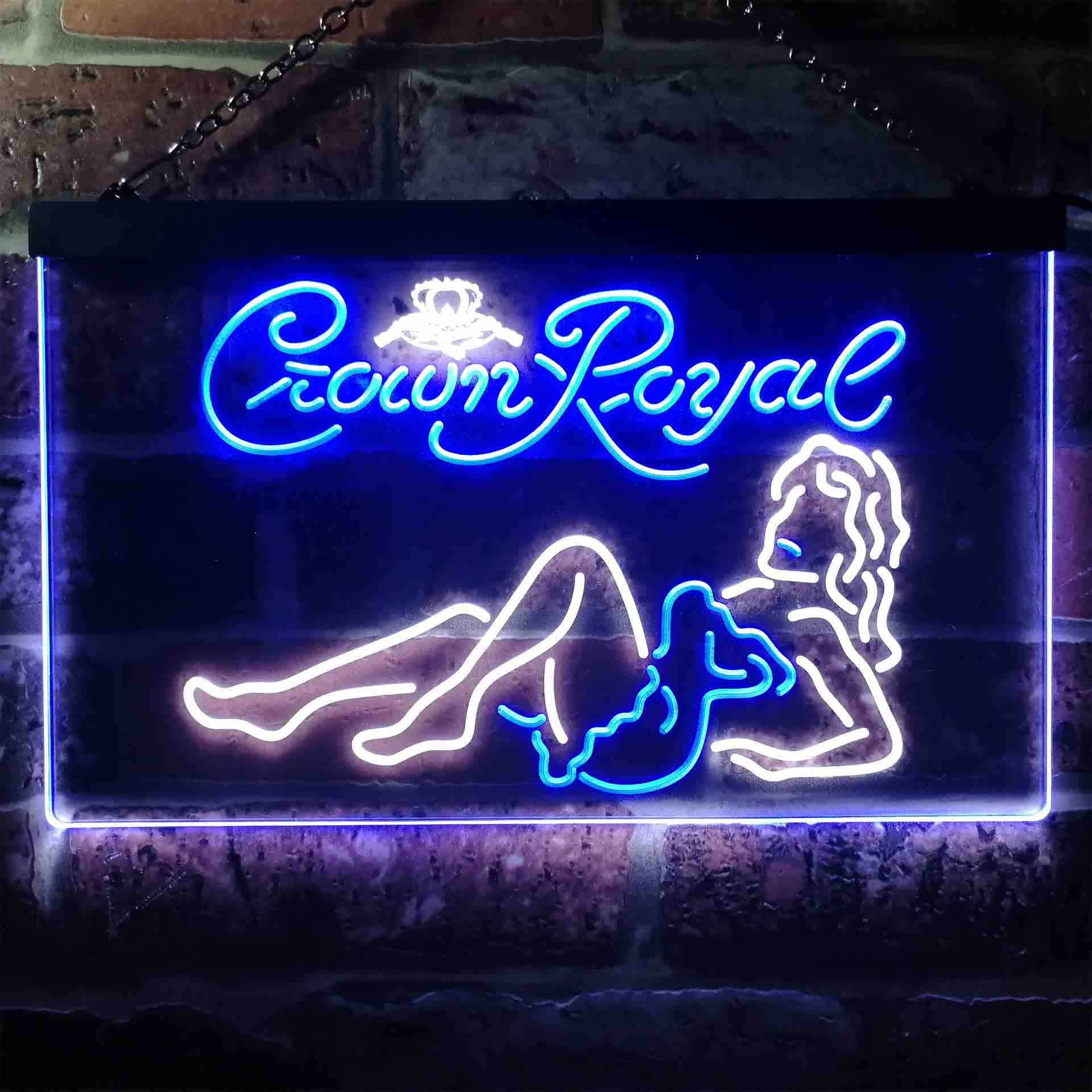 Crown Royal Lady Bar Dual Color LED Neon Sign ProLedSign