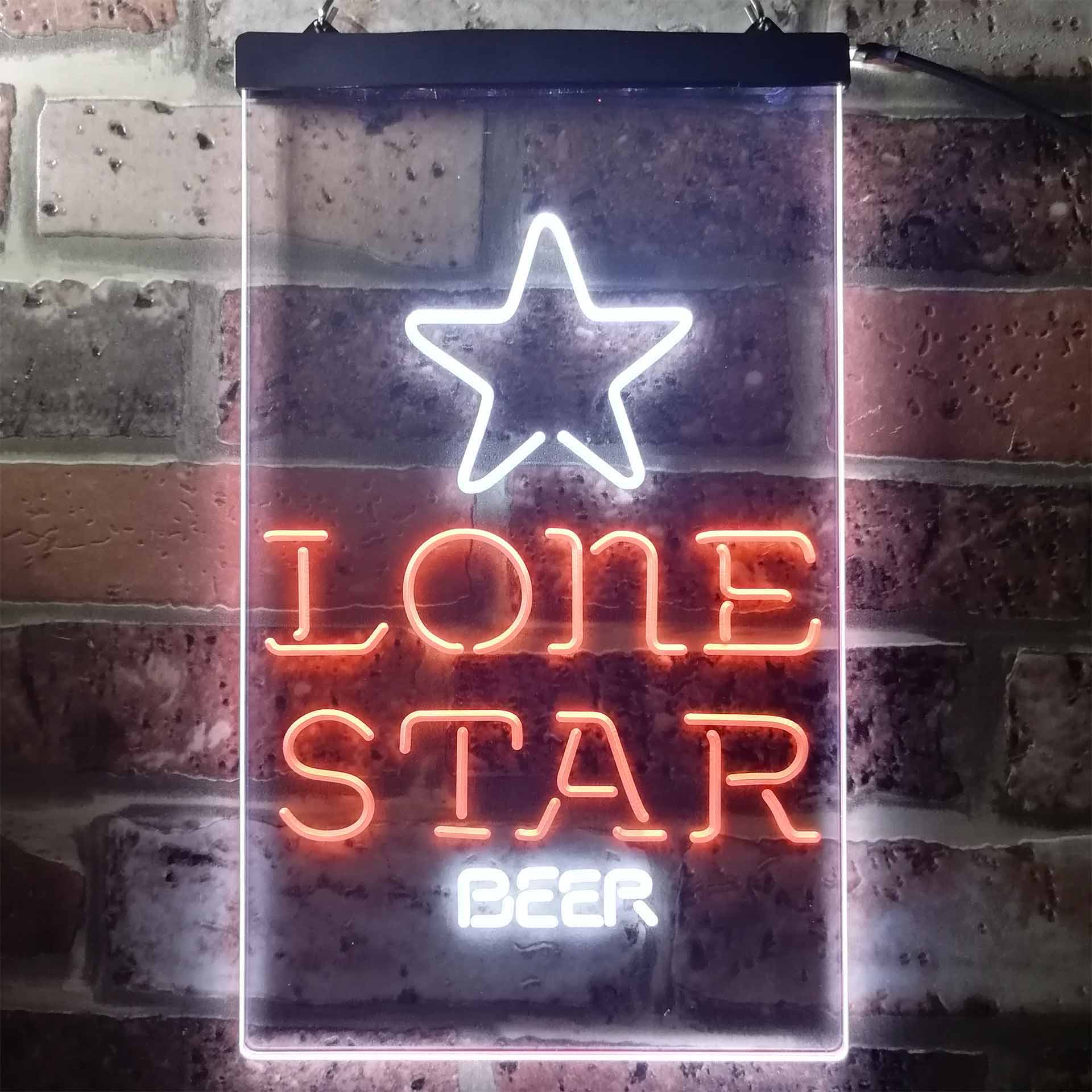Lone Star Beer Bar Dual Color LED Neon Sign ProLedSign
