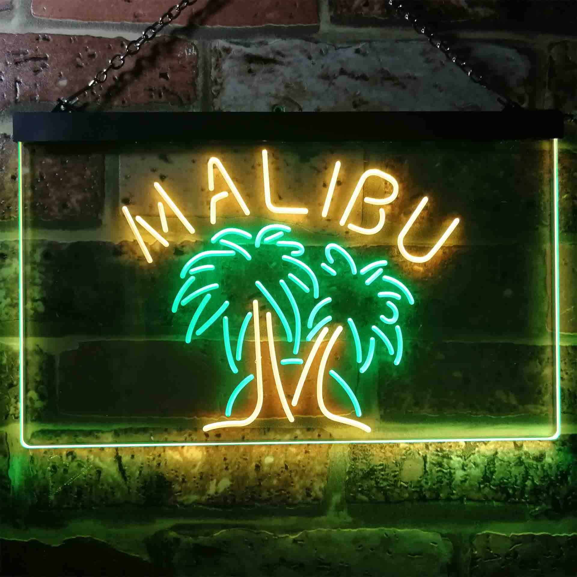 Malibu Rum Wine Bar Dual Color LED Neon Sign ProLedSign