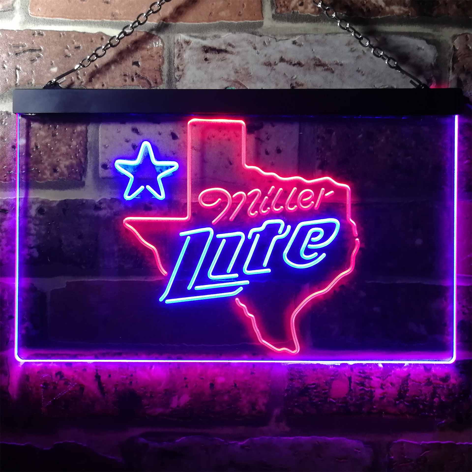 Miller Texas Star Beer Neon-Like LED Sign