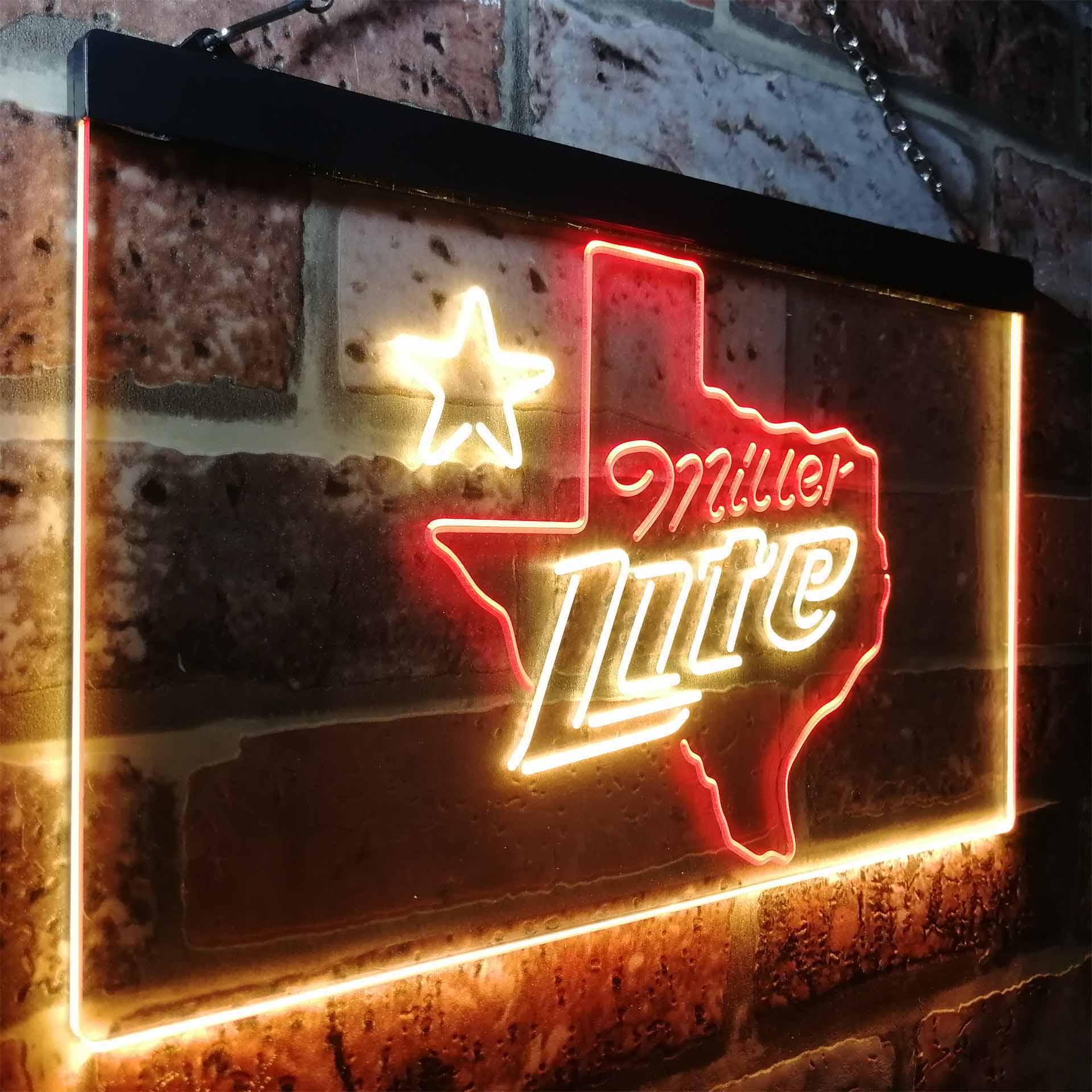 Miller Texas Star Beer Neon-Like LED Sign