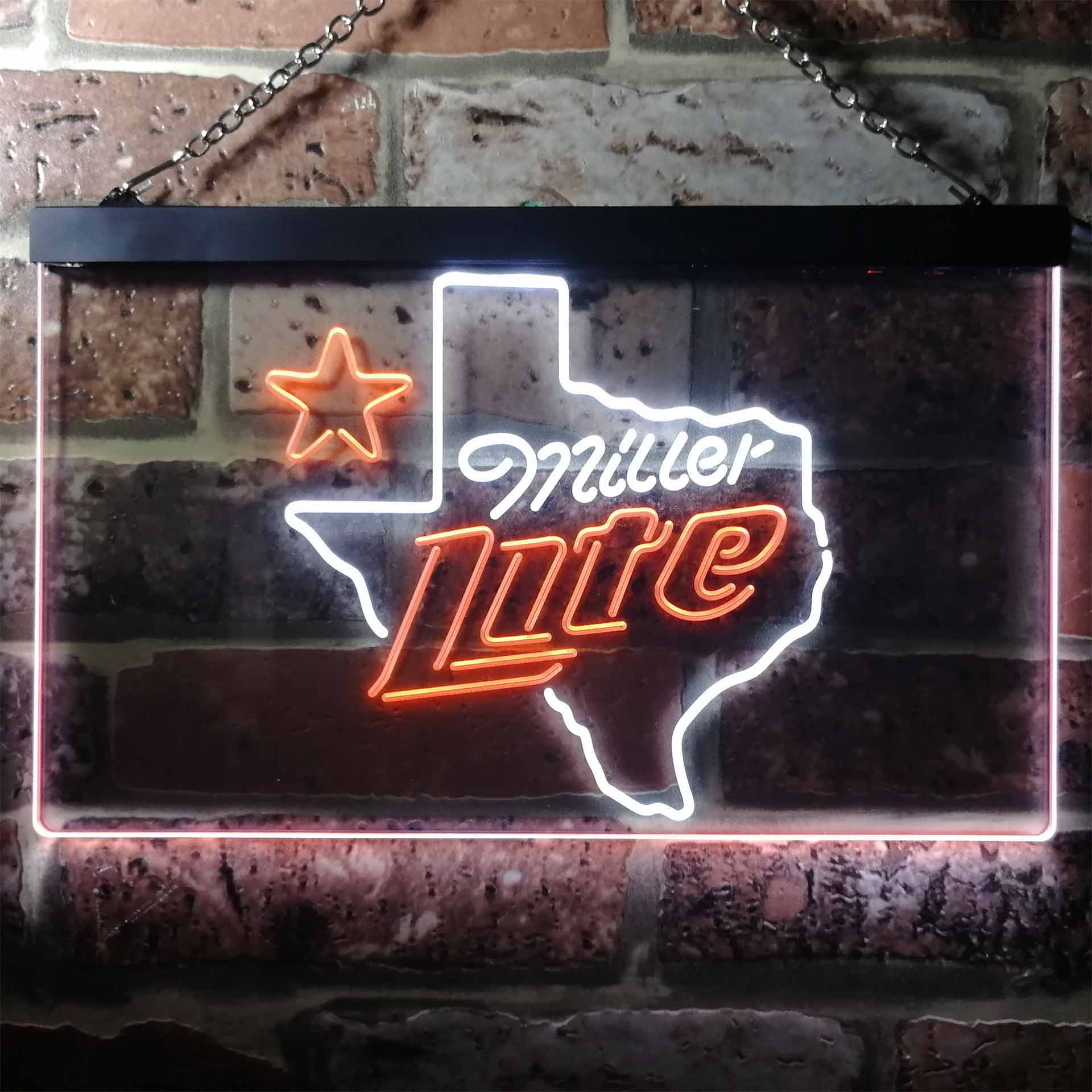 Miller Texas Star Beer Neon-Like LED Sign