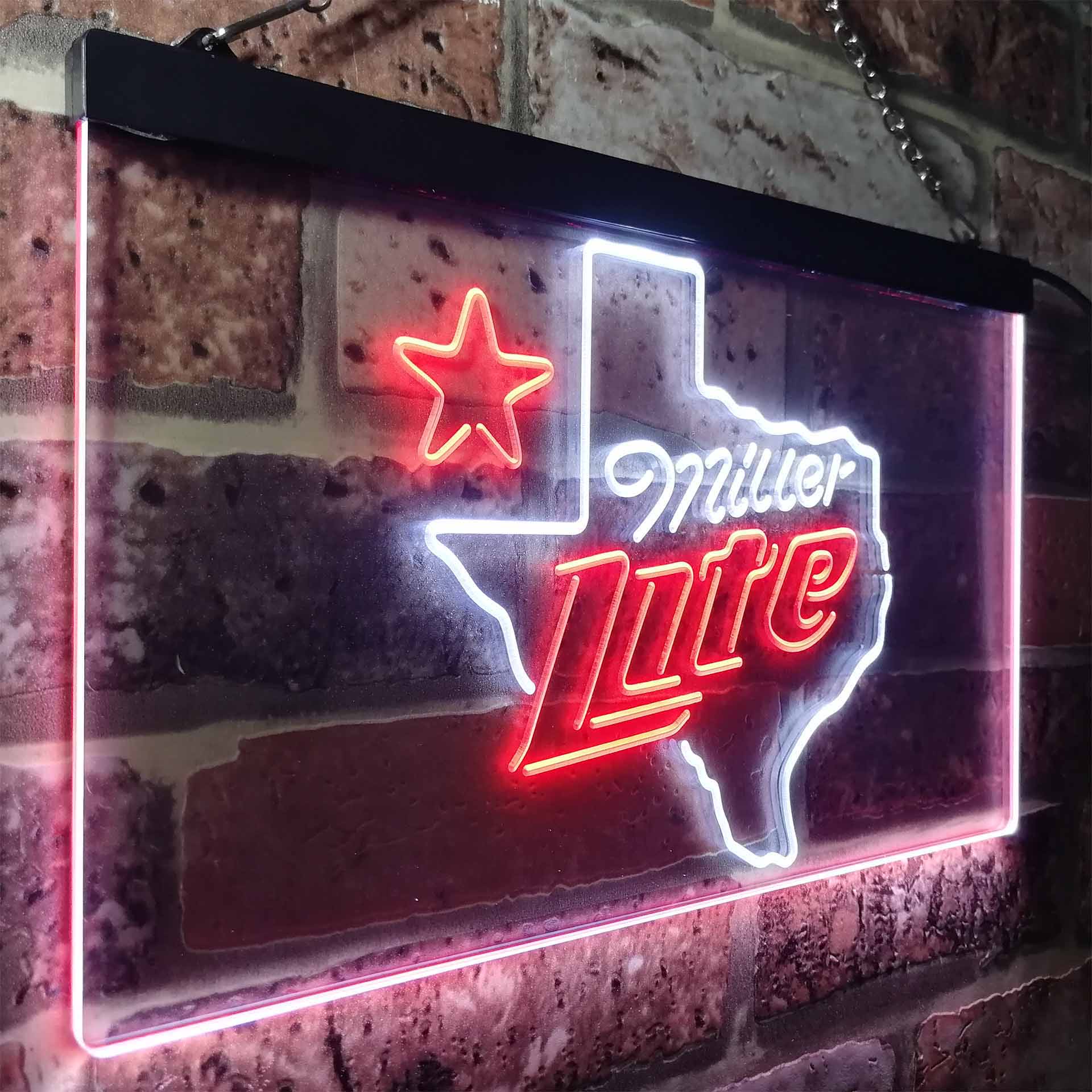 Miller Texas Star Beer Neon-Like LED Sign