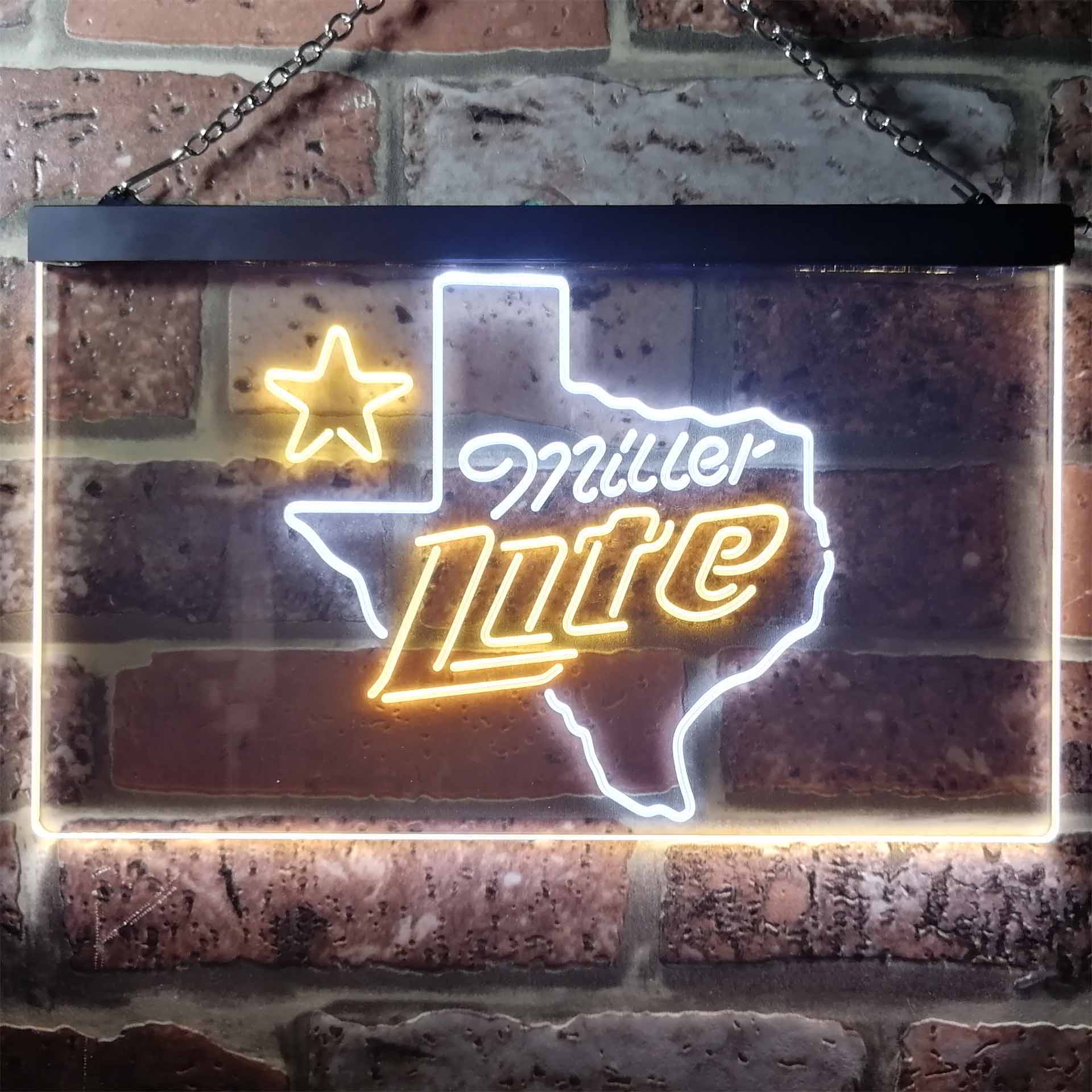 Miller Texas Star Beer Neon-Like LED Sign