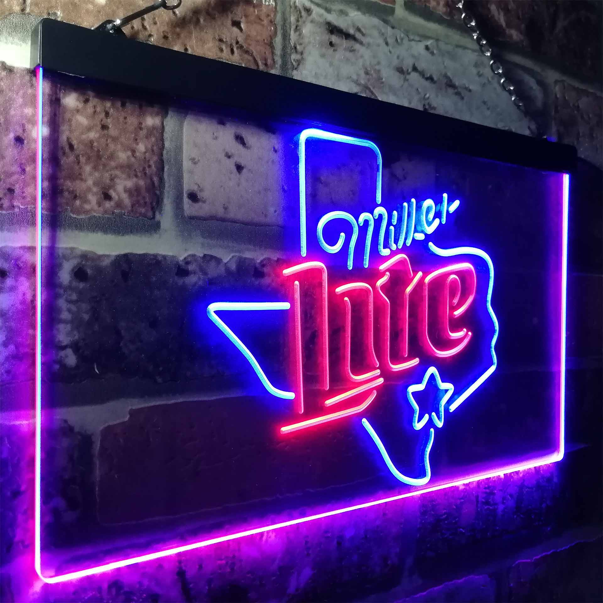 Miller Star Texas Beer Neon-Like LED Sign