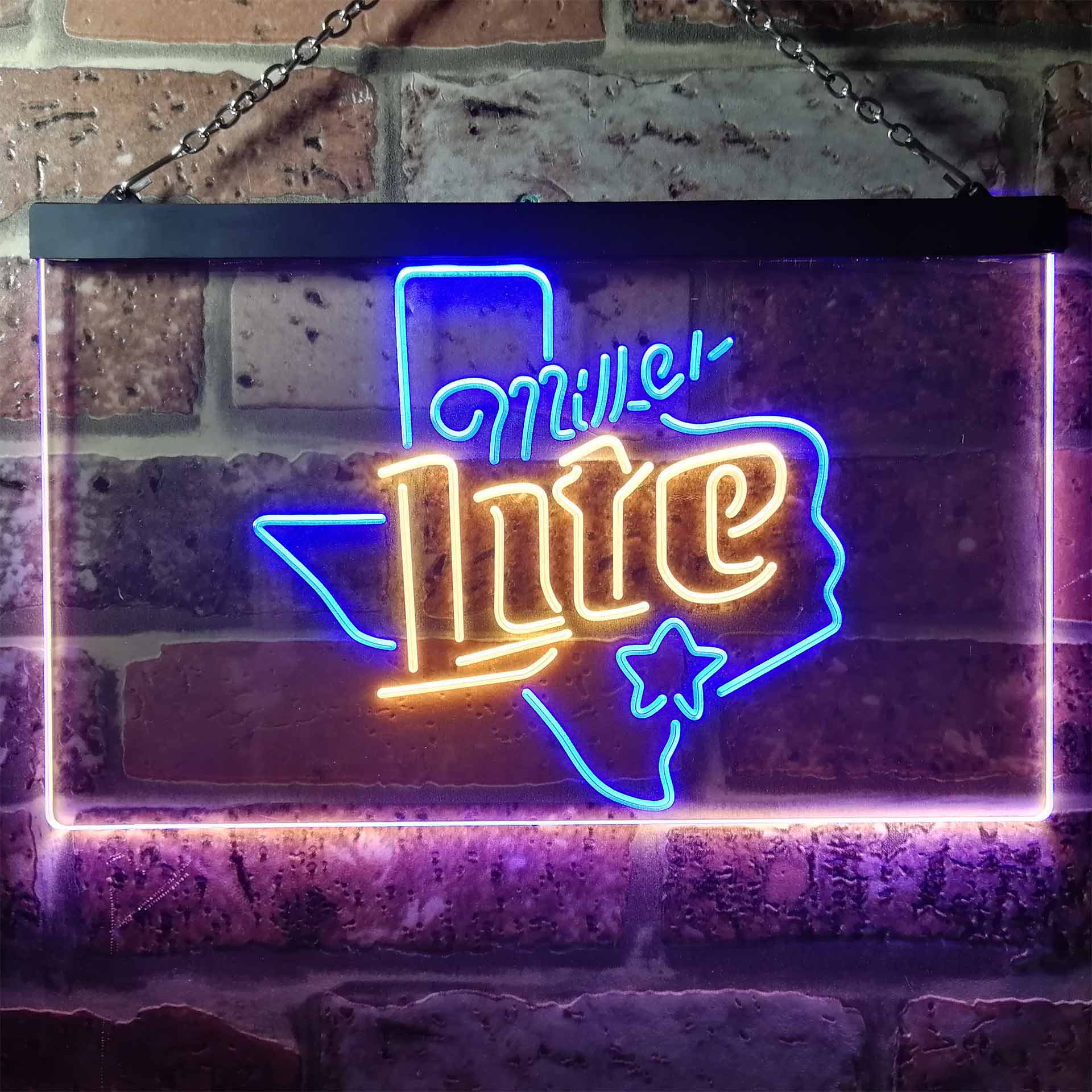 Miller Star Texas Beer Neon-Like LED Sign