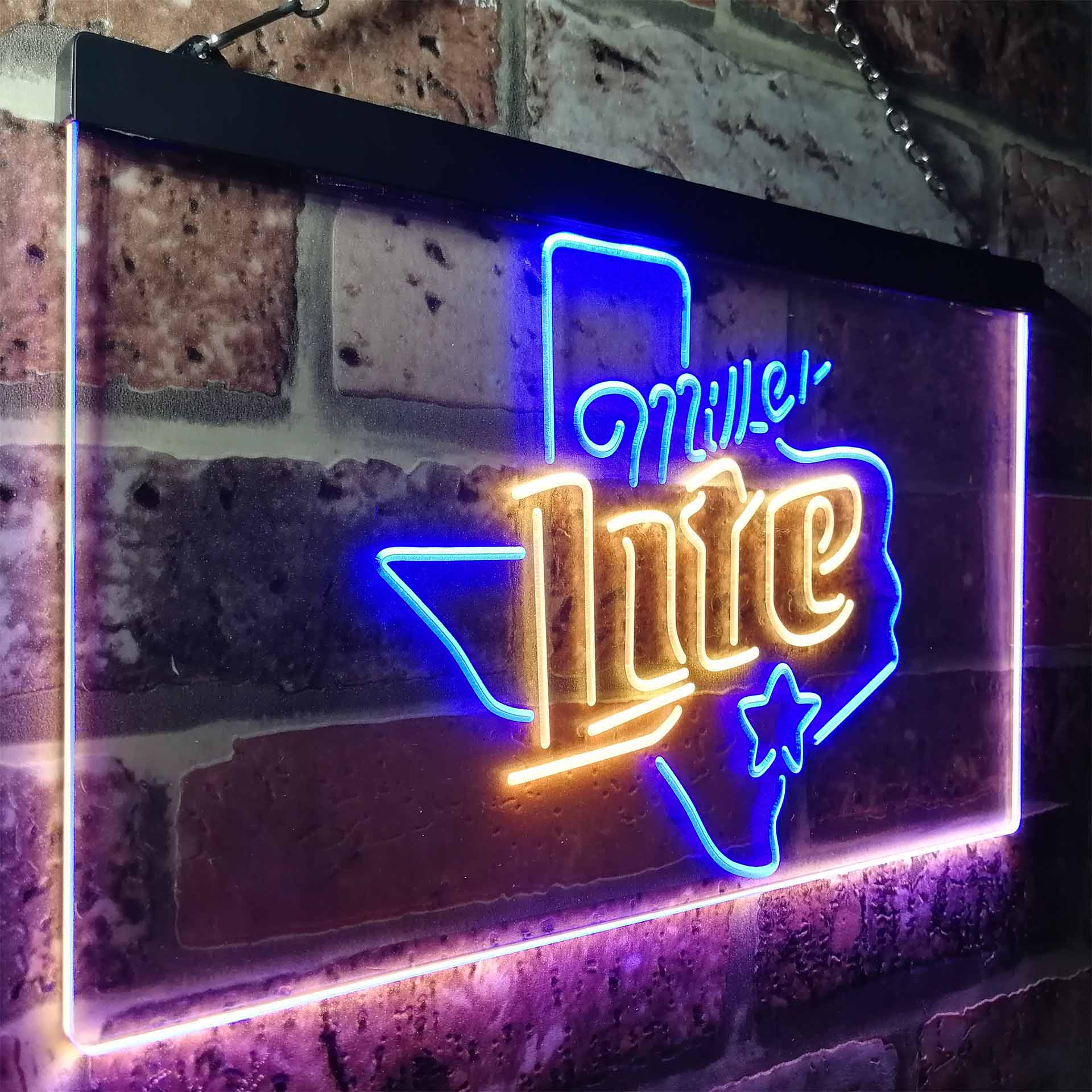 Miller Star Texas Beer Neon-Like LED Sign