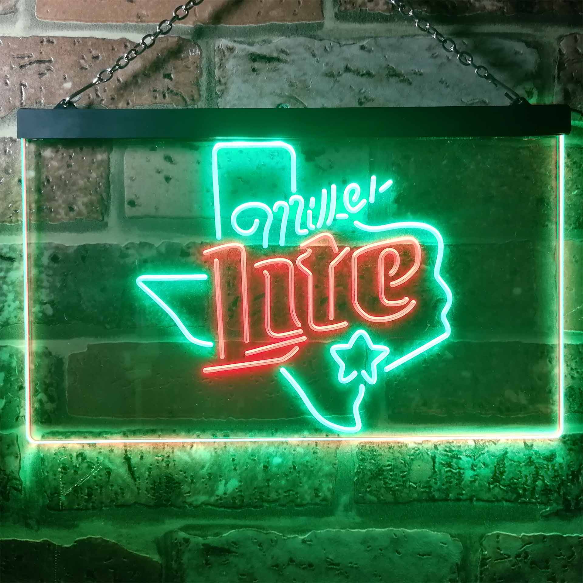 Miller Star Texas Beer Neon-Like LED Sign