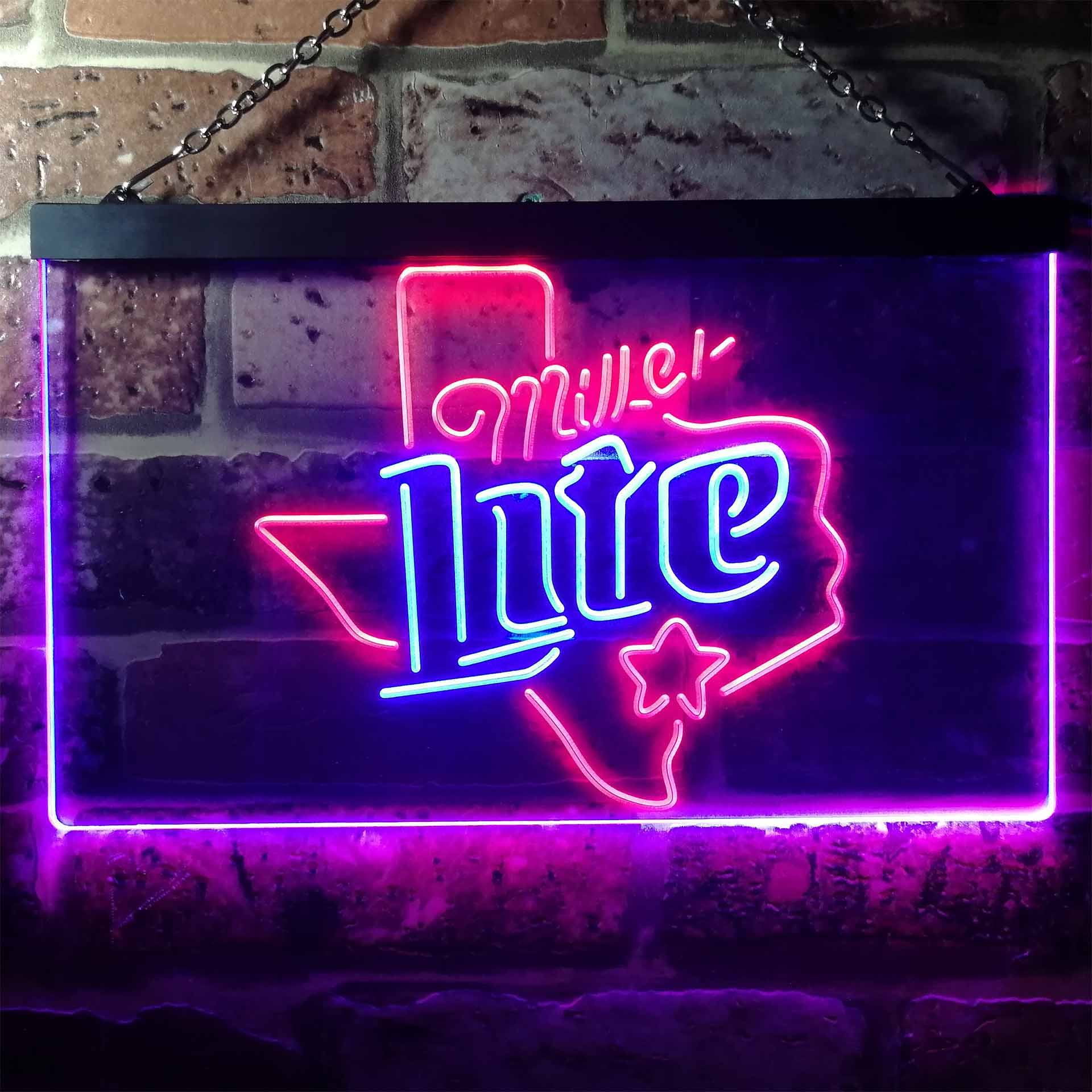 Miller Star Texas Beer Neon-Like LED Sign