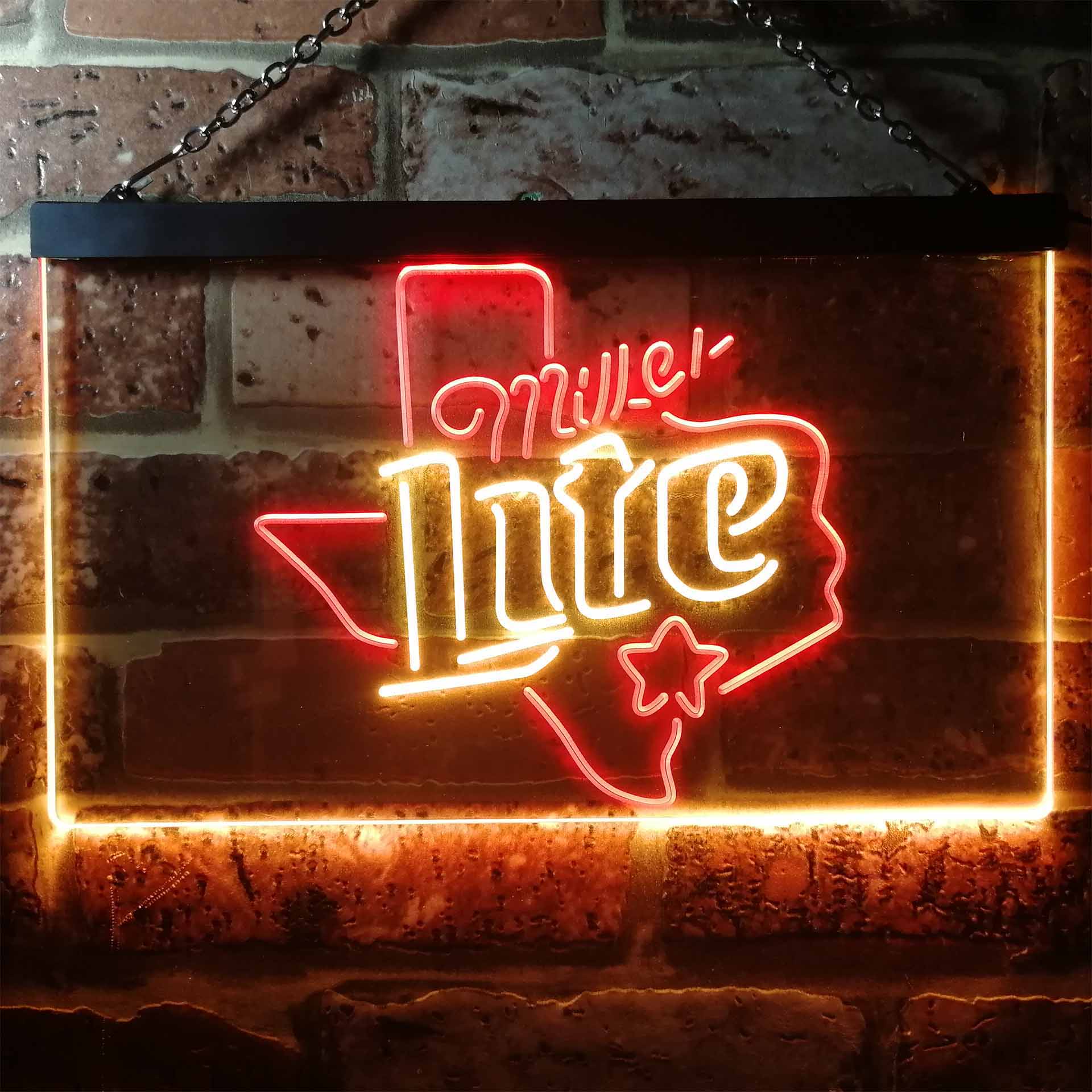 Miller Star Texas Beer Neon-Like LED Sign