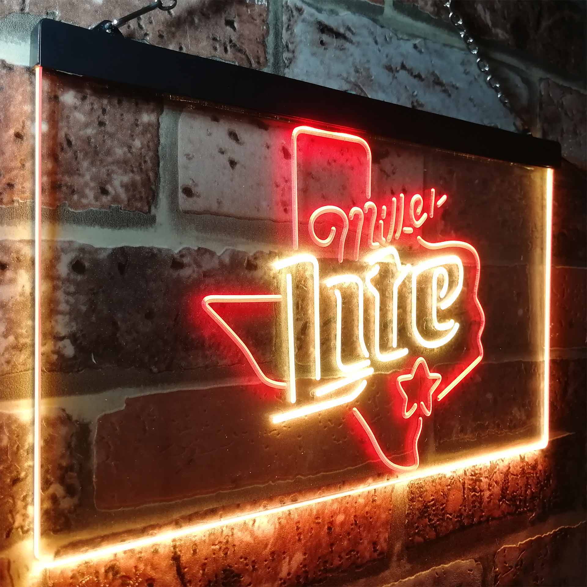 Miller Star Texas Beer Neon-Like LED Sign