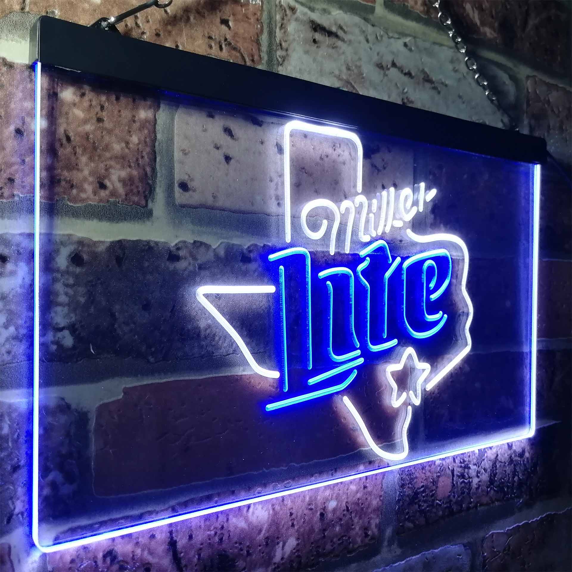 Miller Star Texas Beer Neon-Like LED Sign