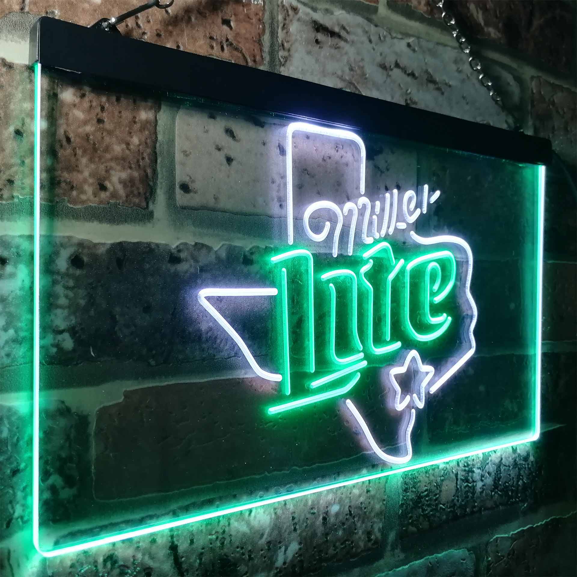 Miller Star Texas Beer Neon-Like LED Sign