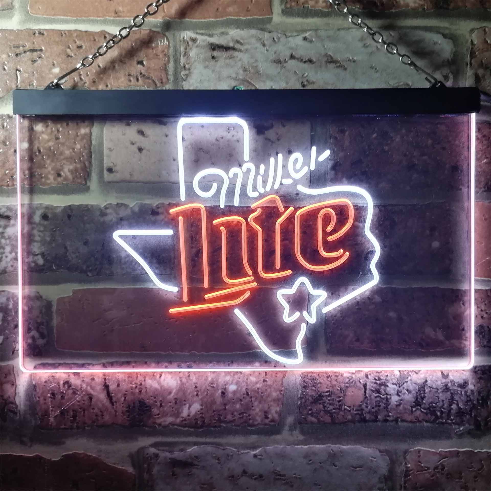 Miller Star Texas Beer Neon-Like LED Sign