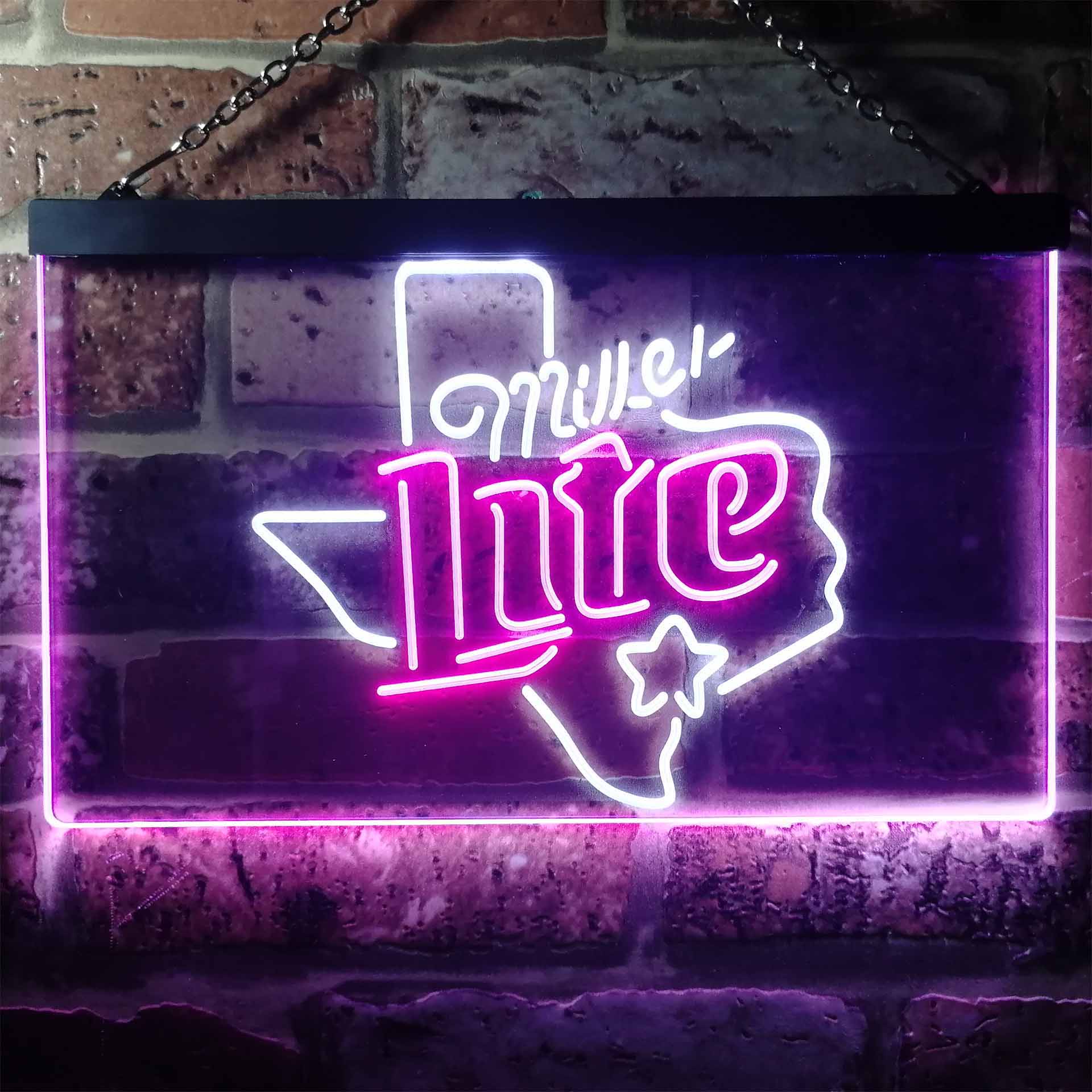 Miller Star Texas Beer Neon-Like LED Sign