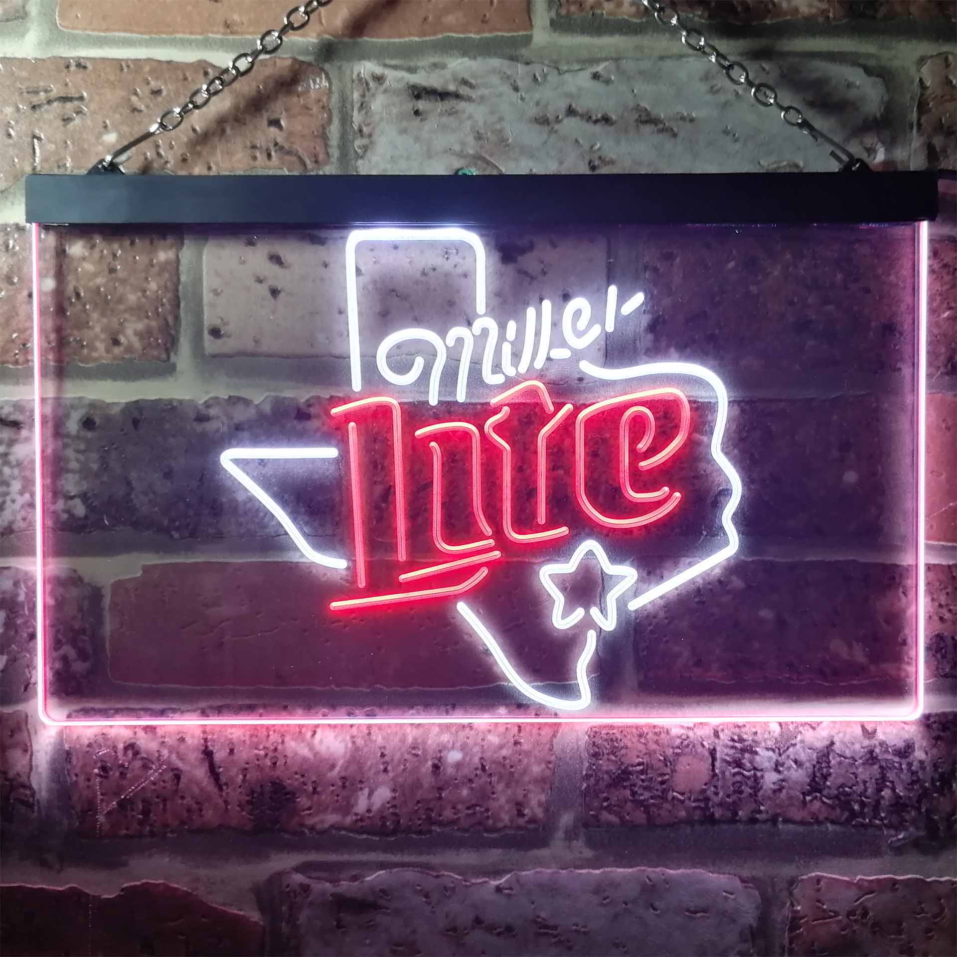 Miller Star Texas Beer Neon-Like LED Sign