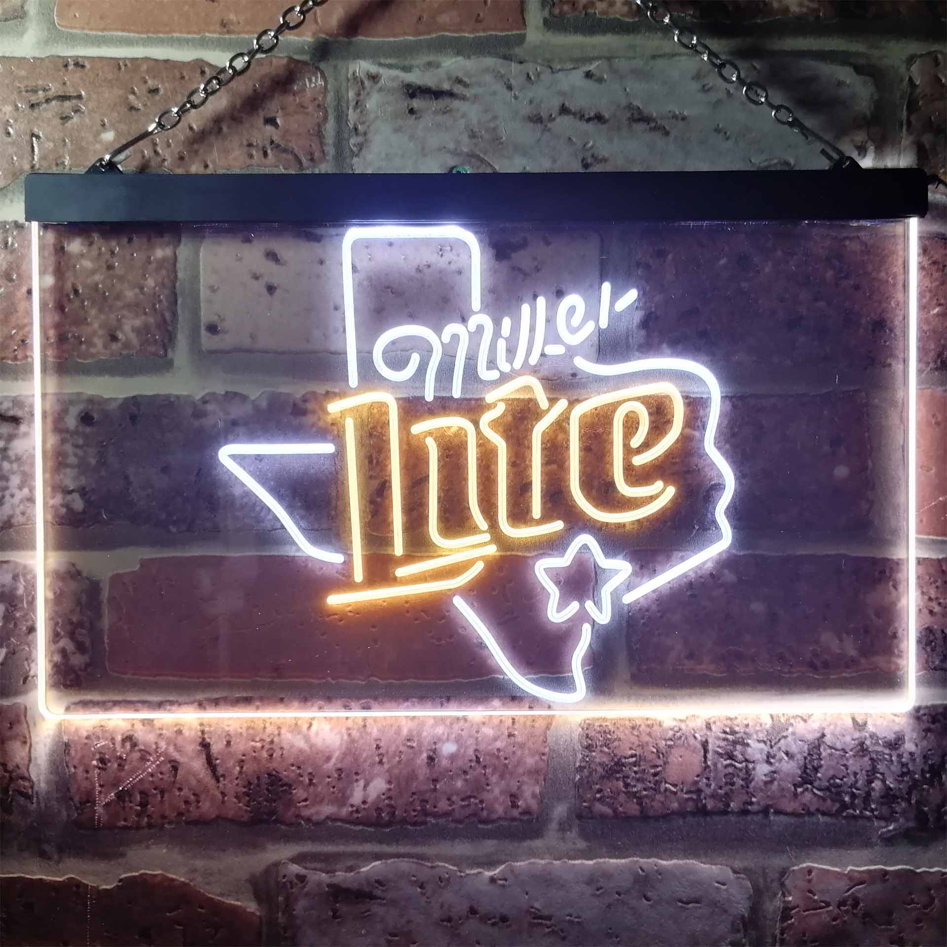 Miller Star Texas Beer Neon-Like LED Sign