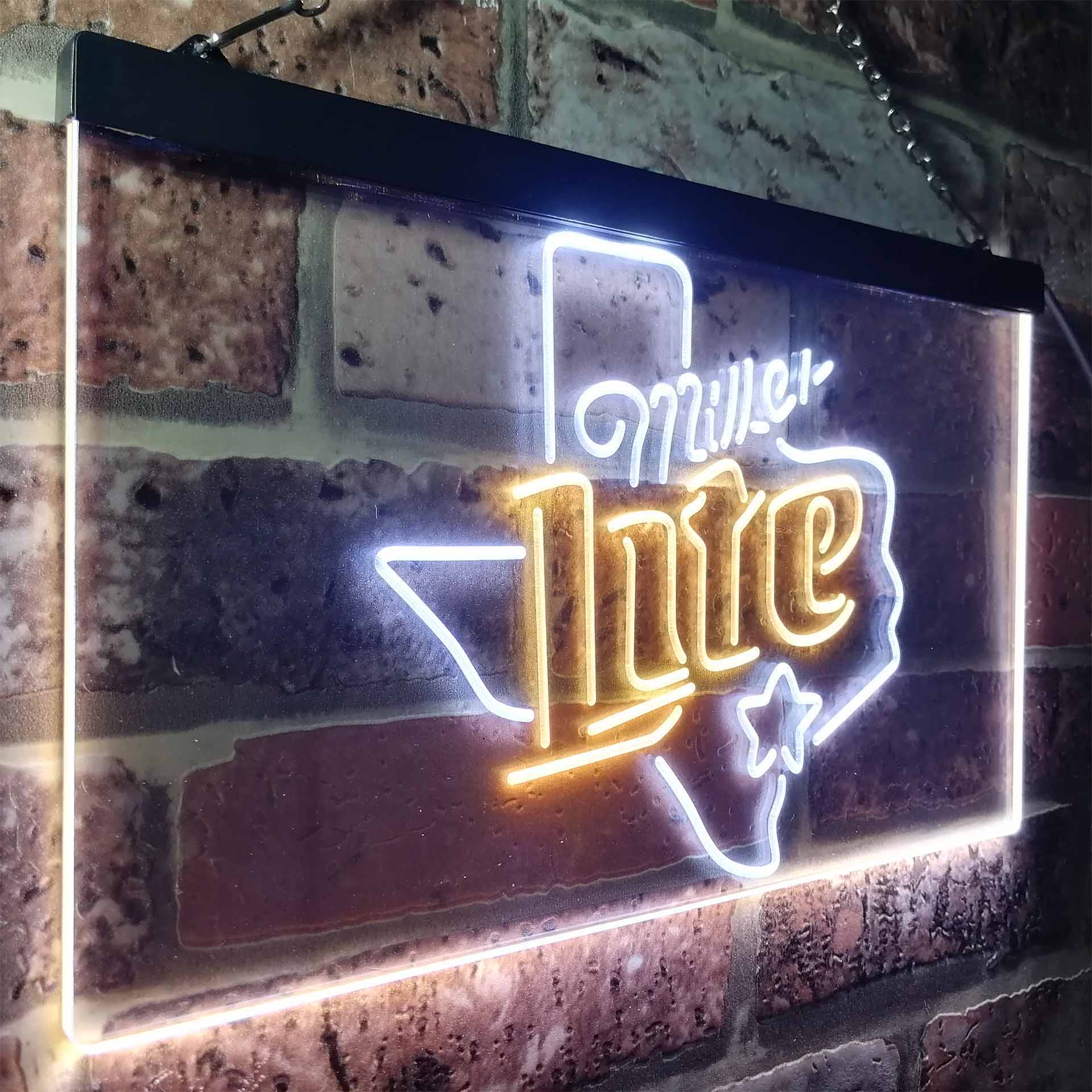 Miller Star Texas Beer Neon-Like LED Sign