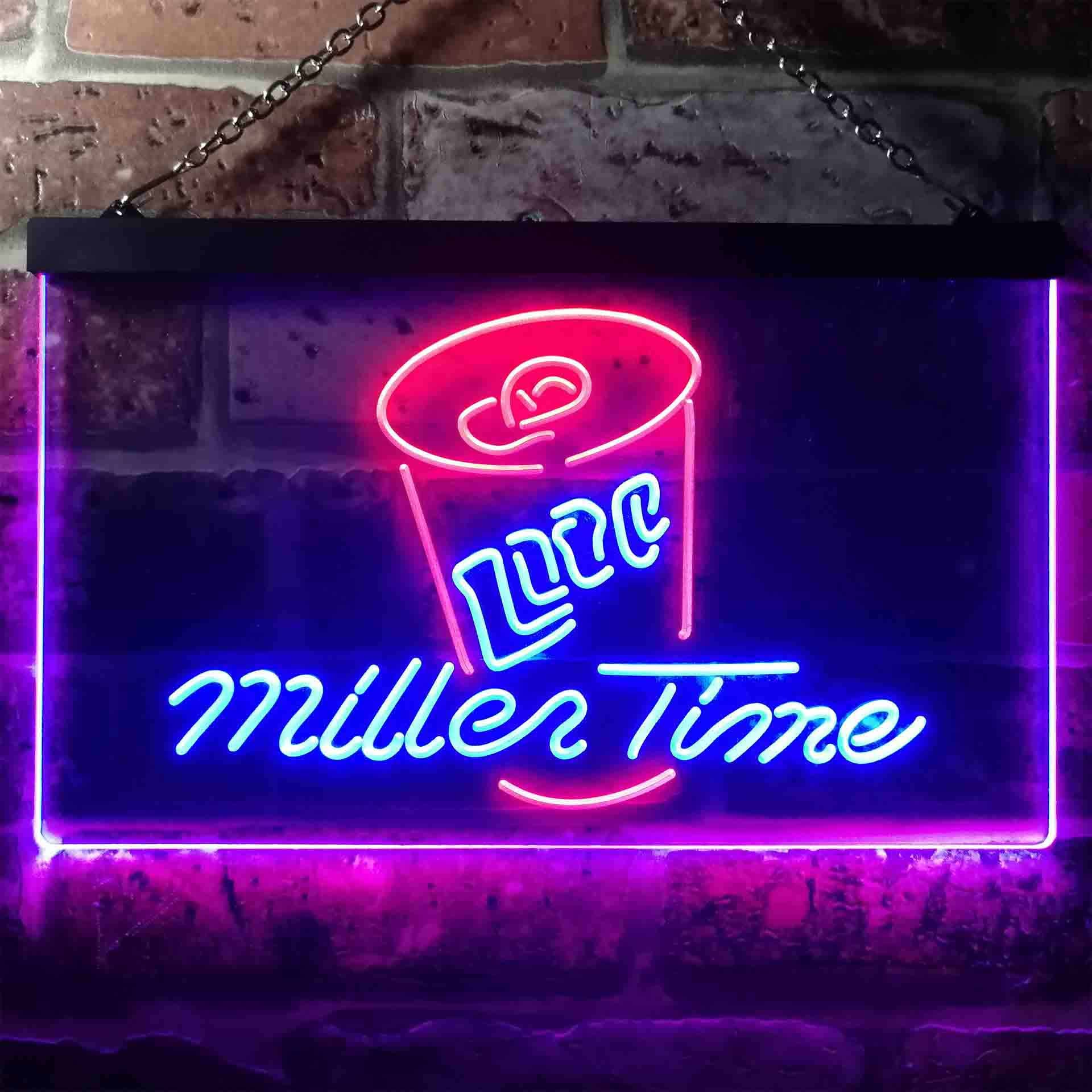 Miller Lite Time Can Neon-Like LED Sign
