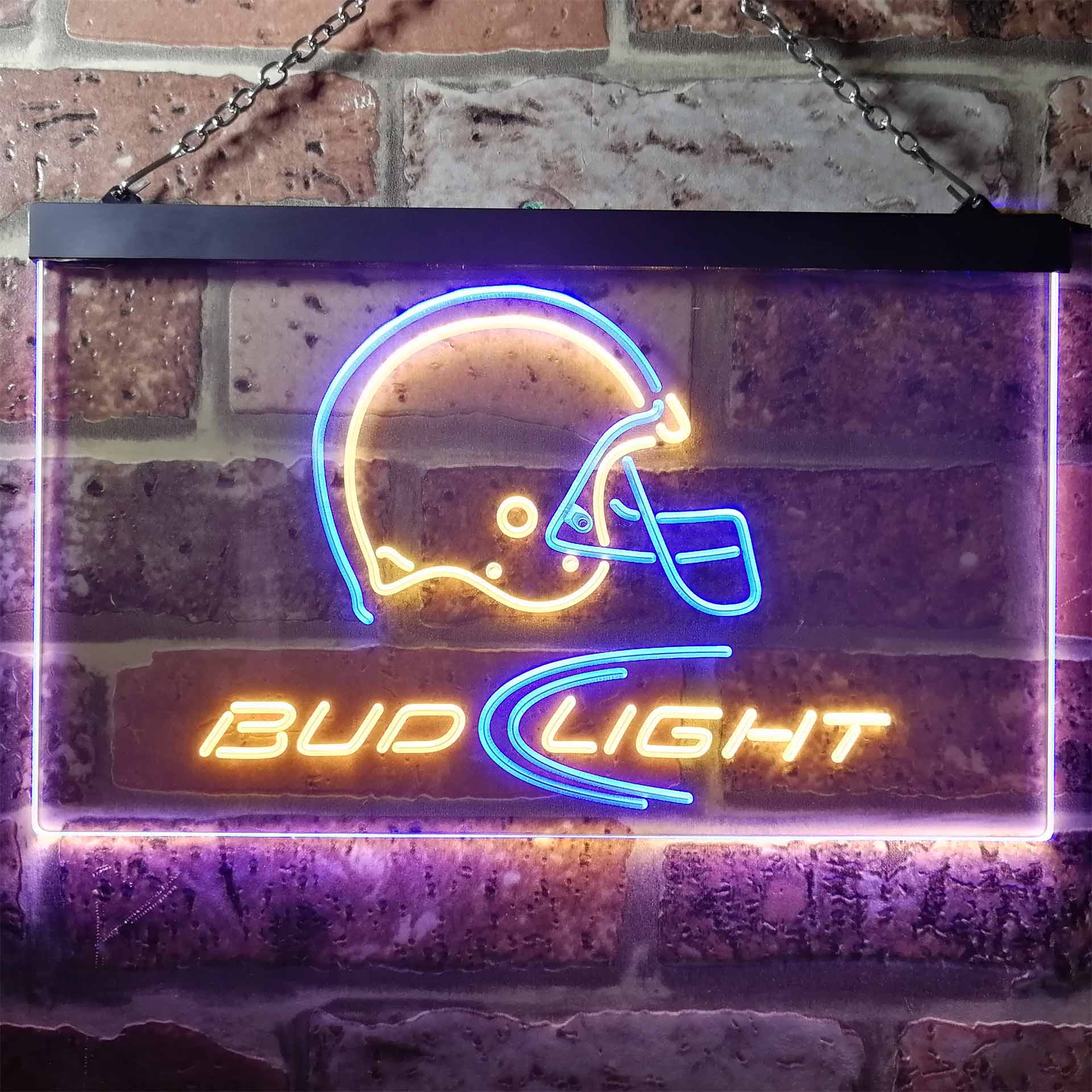 Bud Light Helmet Football Club Neon-Like LED Sign