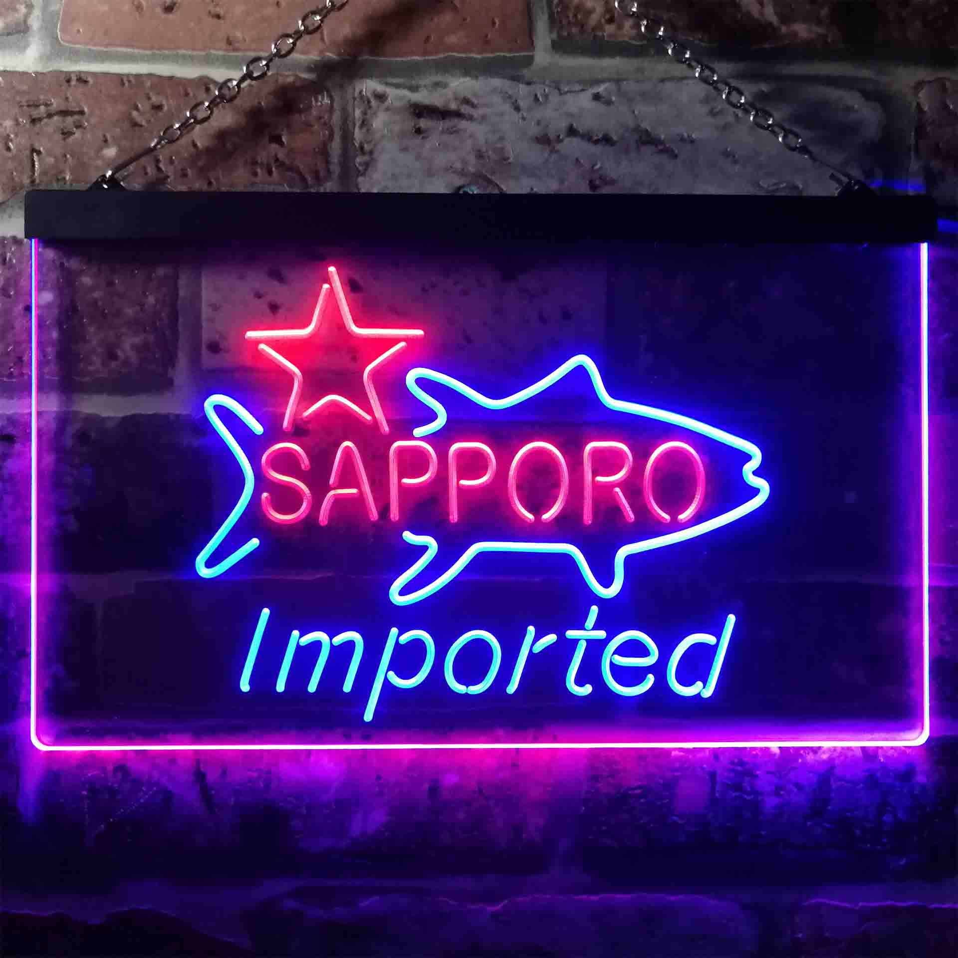 Sapporo Beer Bar Dual Color LED Neon Sign ProLedSign