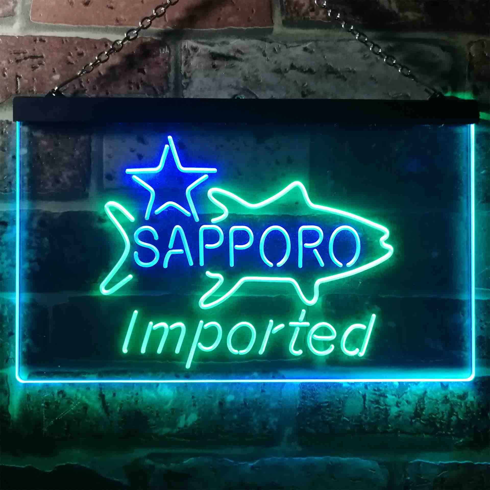 Sapporo Beer Bar Dual Color LED Neon Sign ProLedSign
