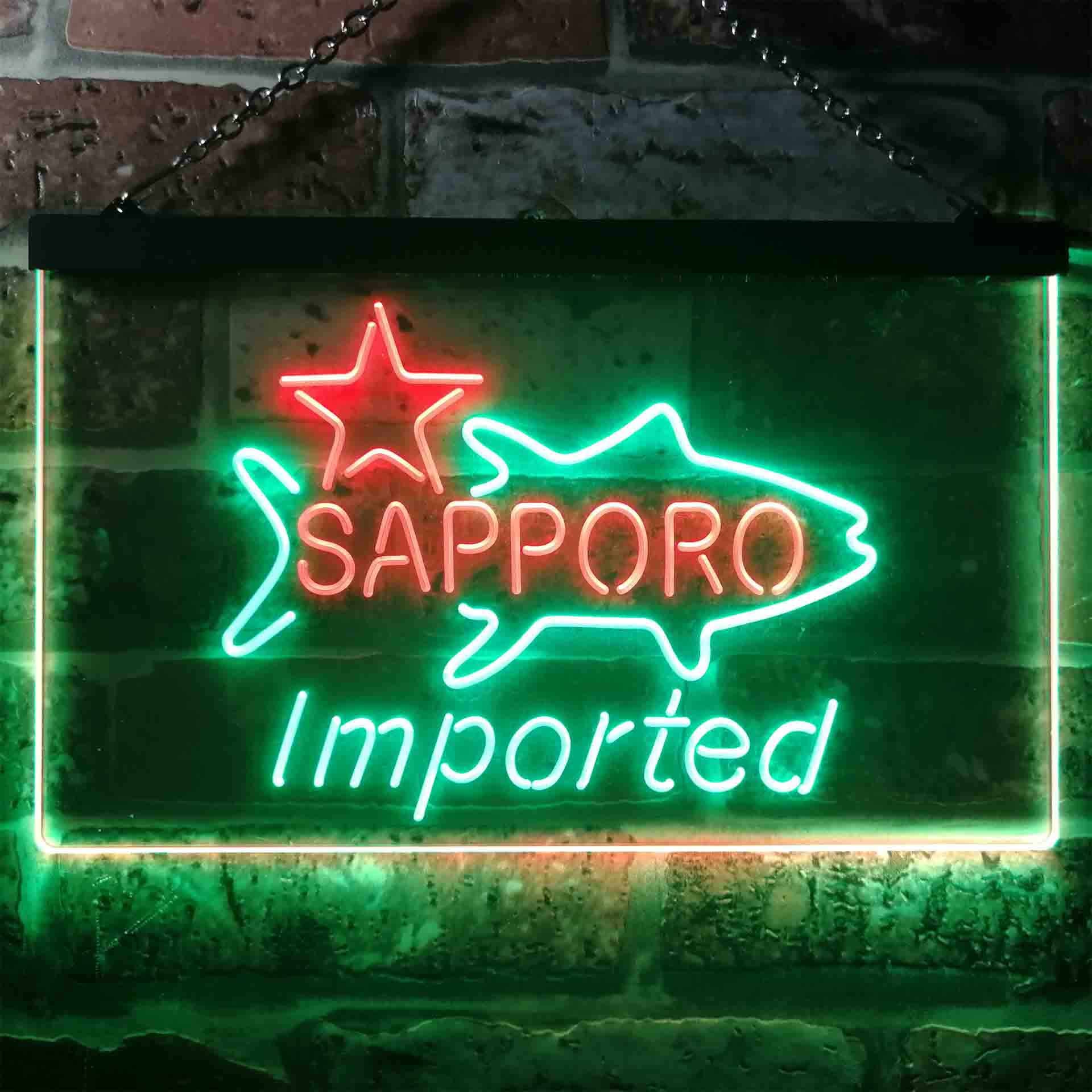 Sapporo Beer Bar Dual Color LED Neon Sign ProLedSign