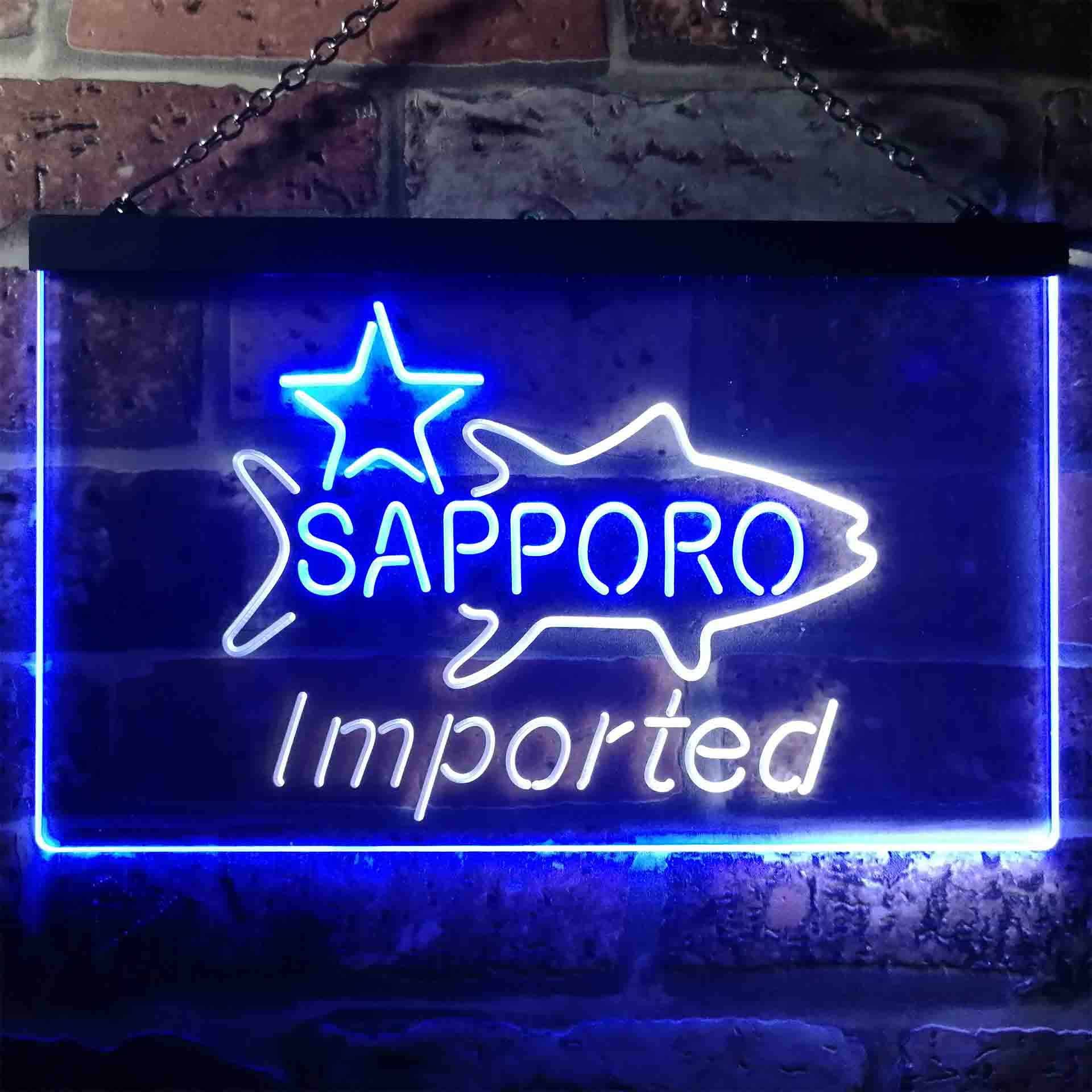 Sapporo Beer Bar Dual Color LED Neon Sign ProLedSign