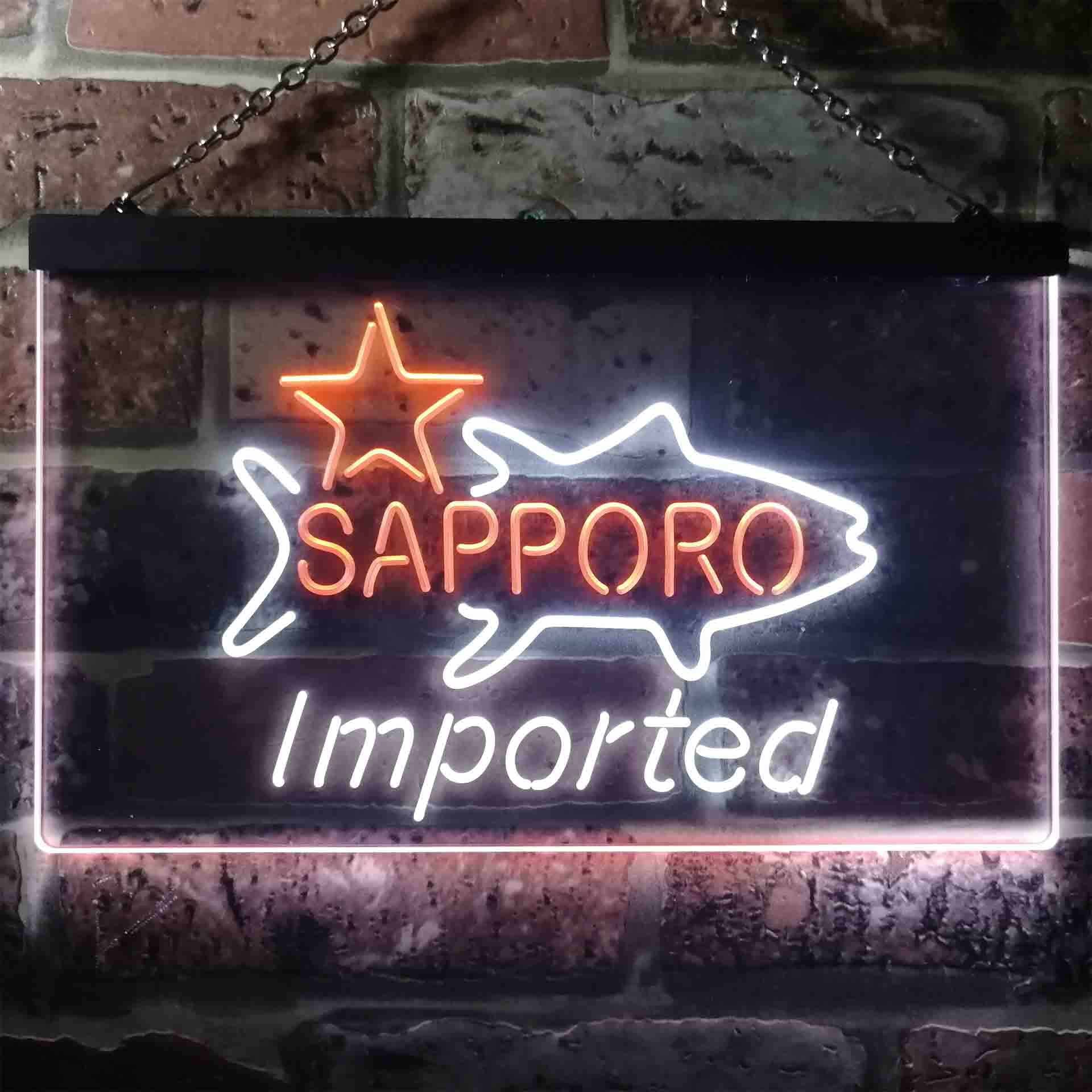 Sapporo Beer Bar Dual Color LED Neon Sign ProLedSign