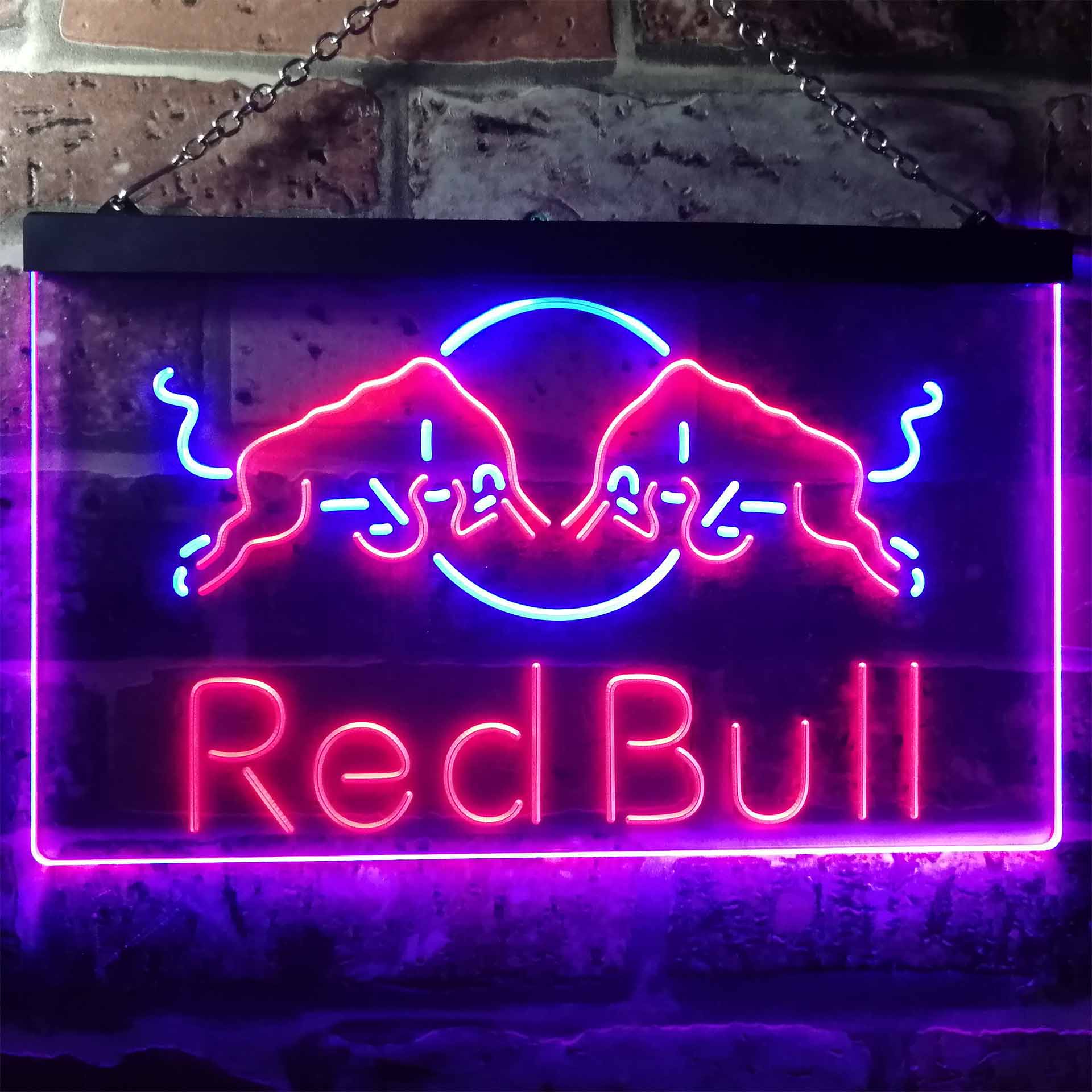 Red Bull Fighting Bulls Bar Neon LED Sign
