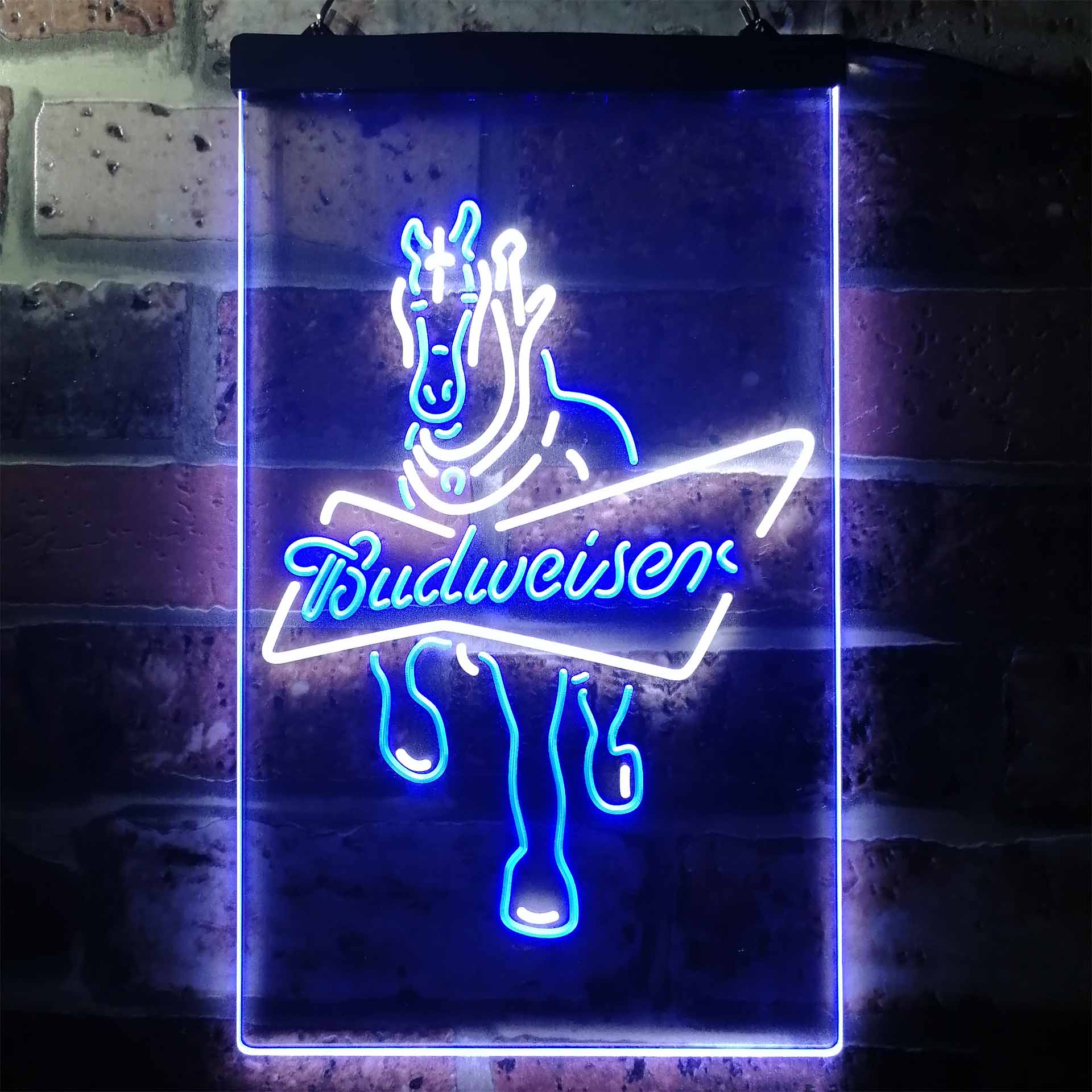 Budweiser Clydesdale Horse Dual Color LED Neon Sign ProLedSign