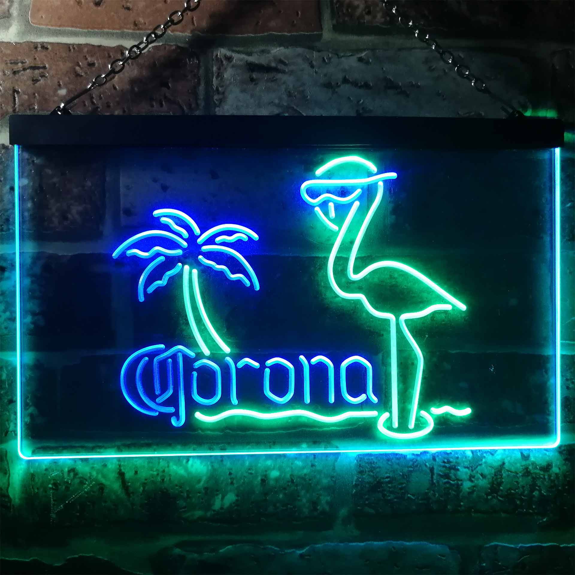 Corona Extra Pink Flamingo Dual Color LED Neon Sign ProLedSign