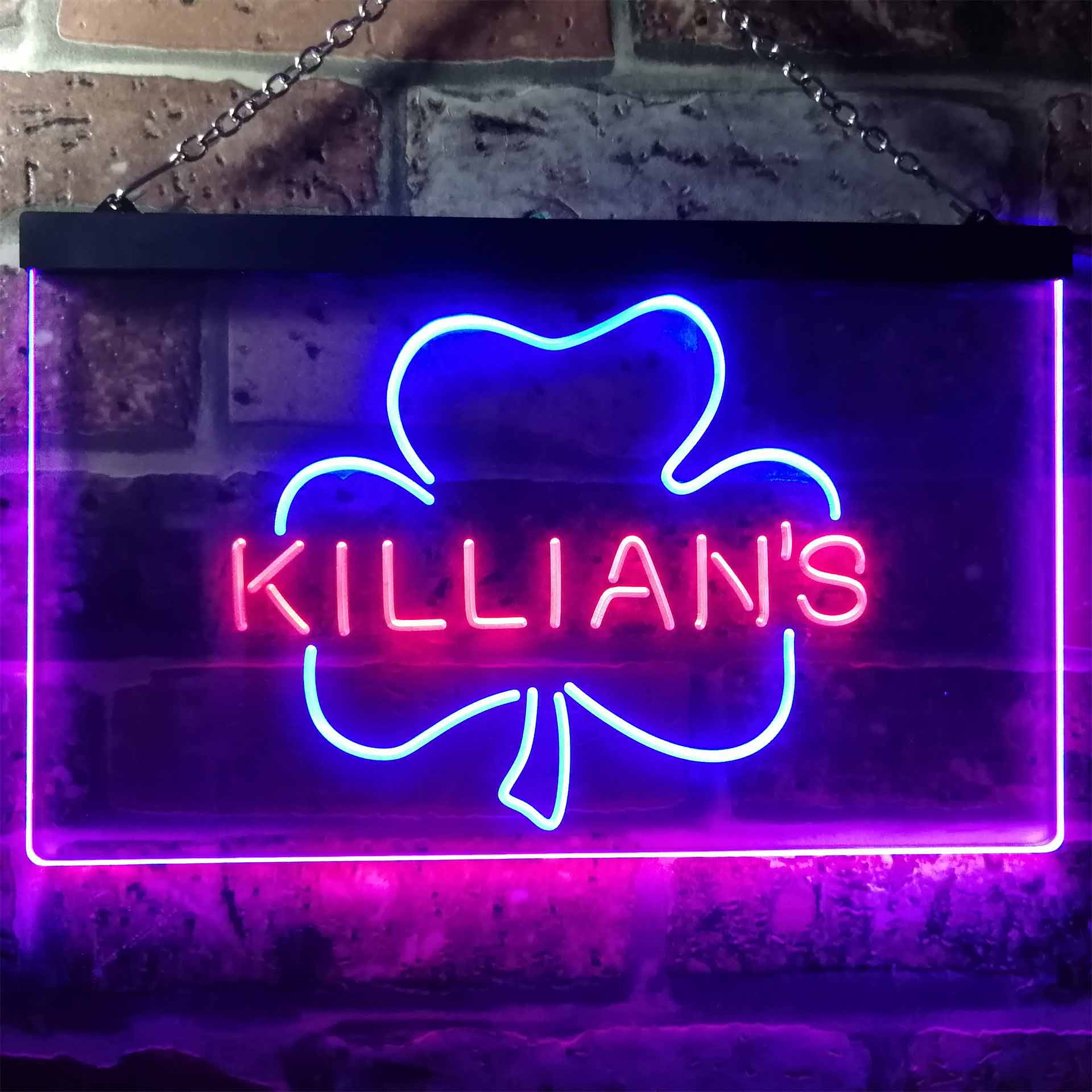 George Killian's Irish Red Shamrock Dual Color LED Neon Sign ProLedSign