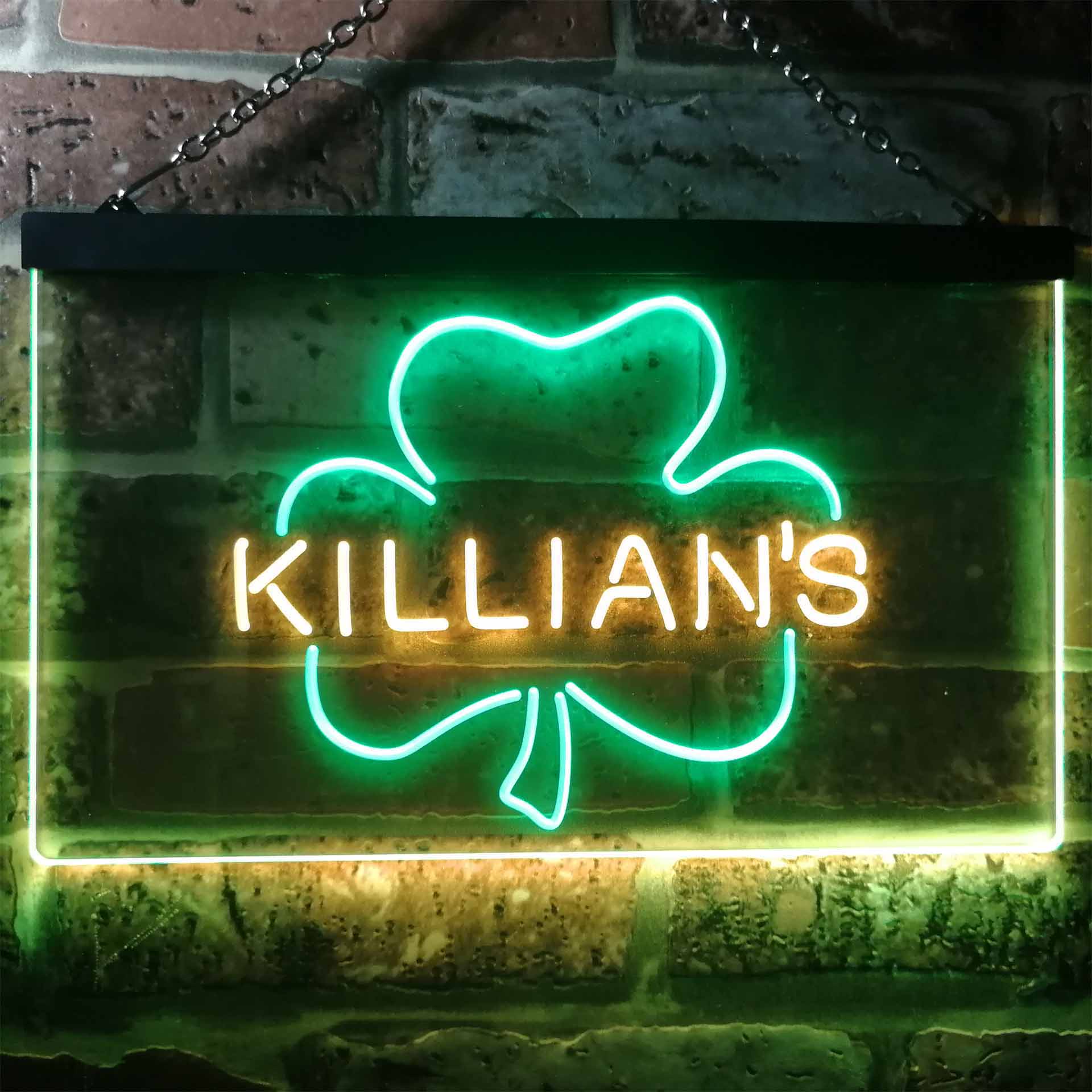 George Killian's Irish Red Shamrock Dual Color LED Neon Sign ProLedSign