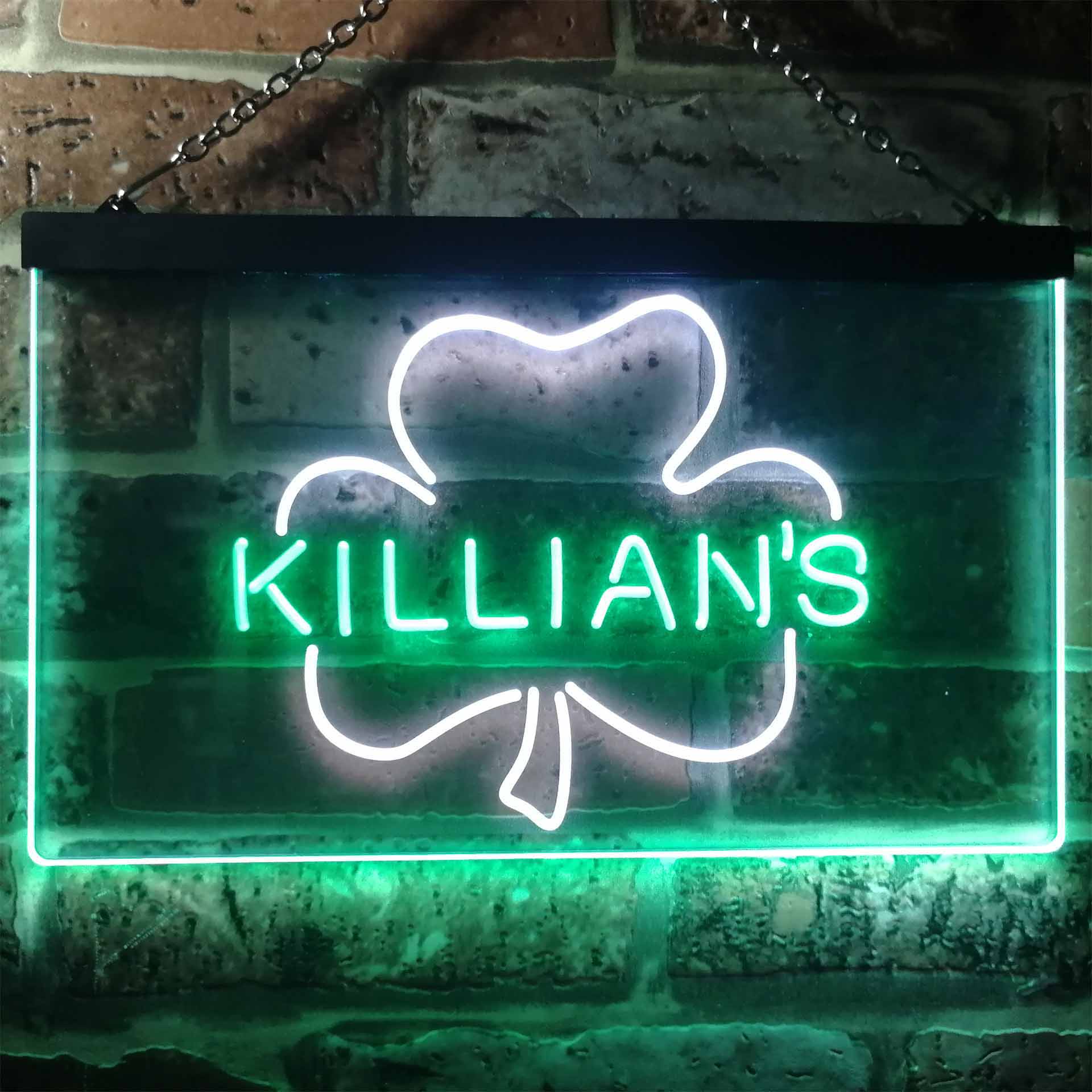 George Killian's Irish Red Shamrock Dual Color LED Neon Sign ProLedSign