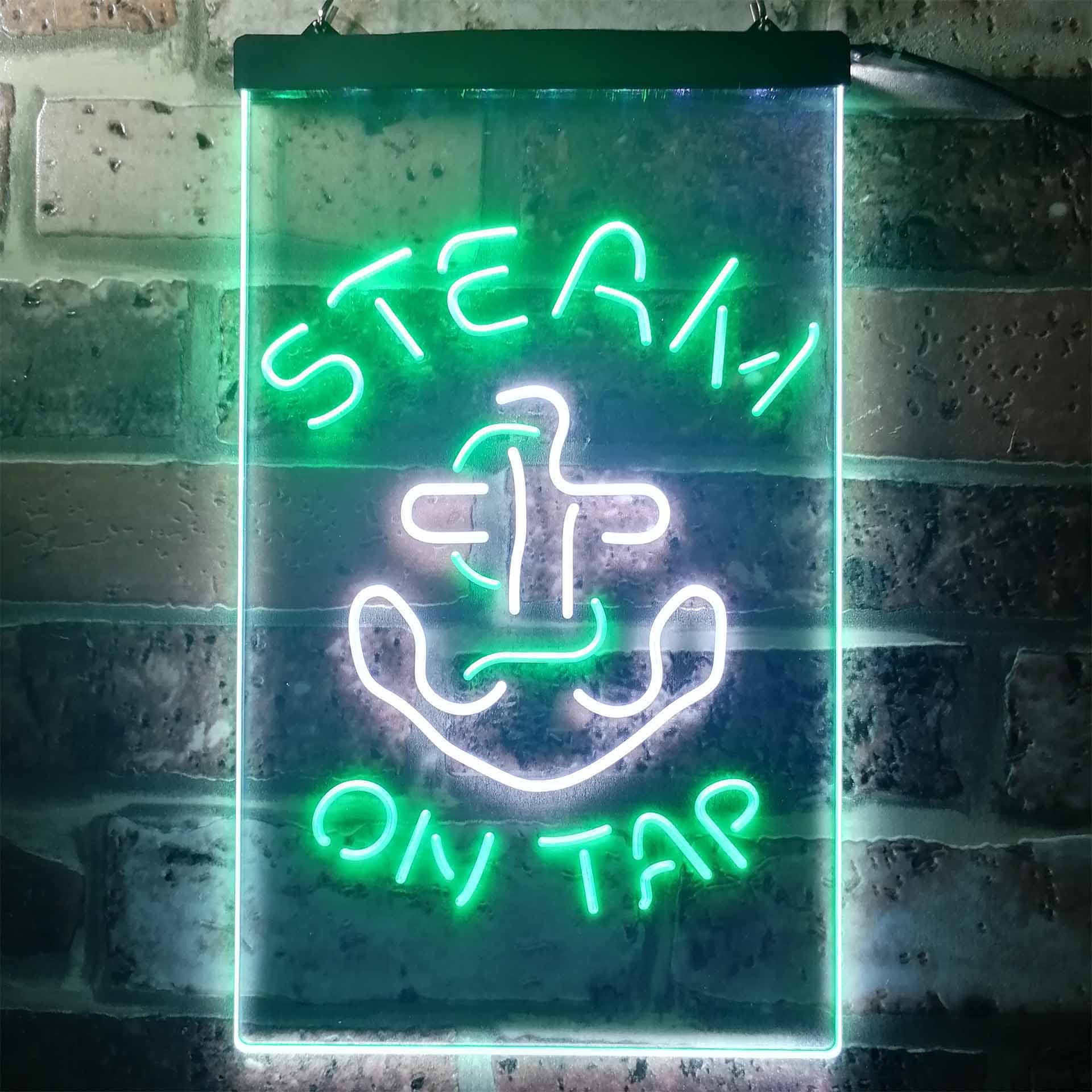 Anchor Steam Beer On Tap Bar Neon-Like LED Sign