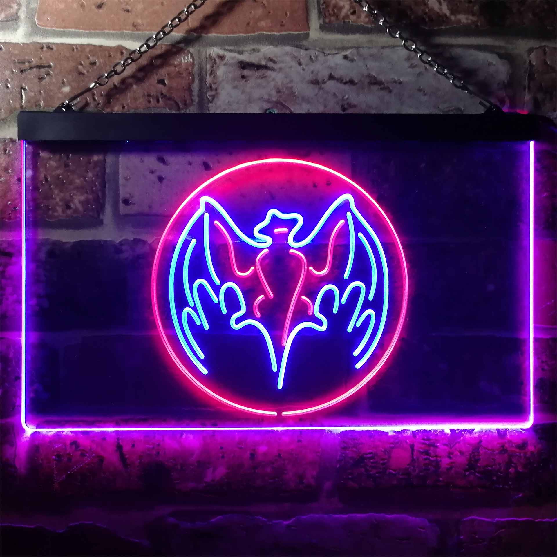 Bacardi Bat Beer Bar Dual Color LED Neon Sign ProLedSign