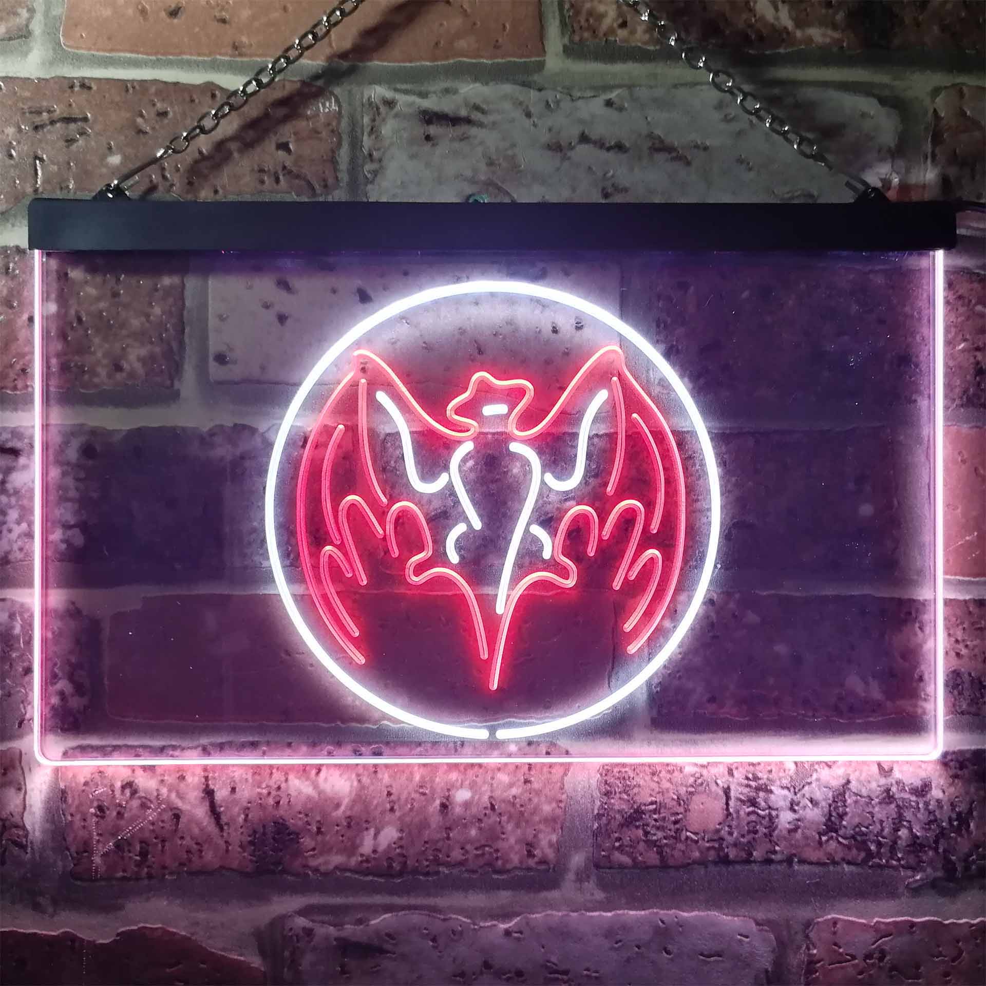 Bacardi Bat Beer Bar Dual Color LED Neon Sign ProLedSign