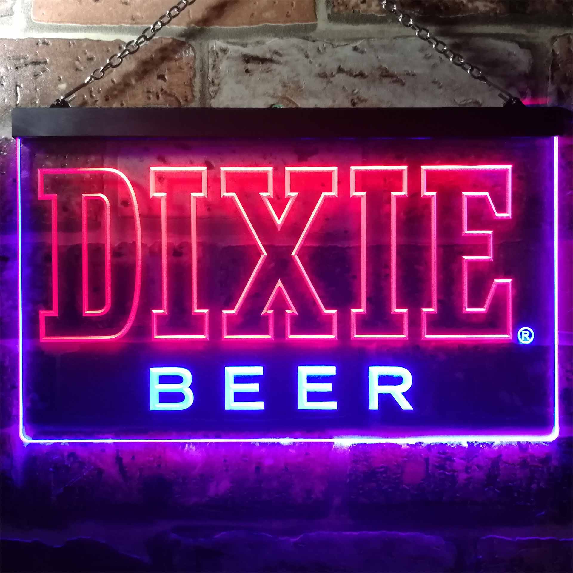 Dixie Beer Dual Color LED Neon Sign ProLedSign