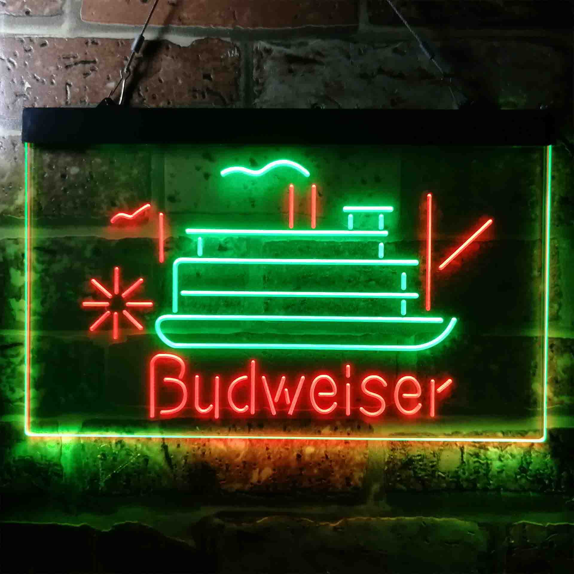 Budweiser Cruise Ship Boat Neon-Like LED Sign