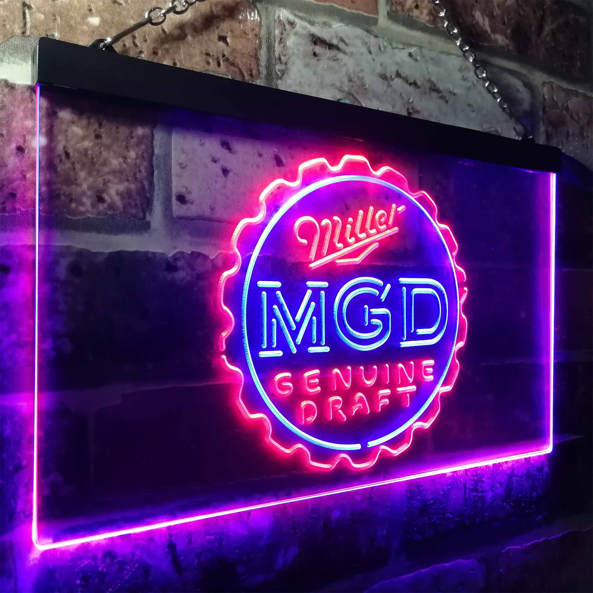 Miller Genuine Draft MGD Neon-Like LED Sign