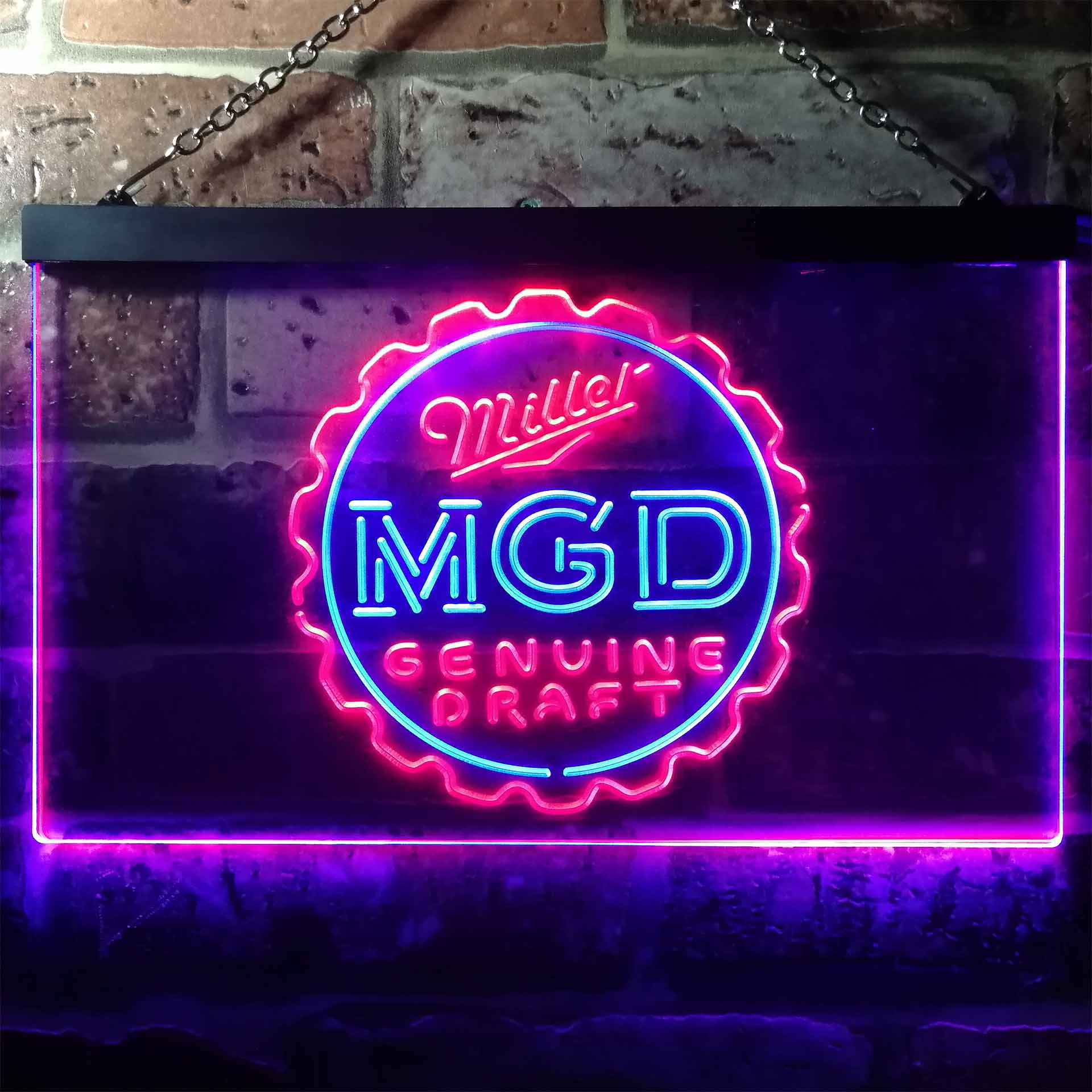 Miller Genuine Draft MGD Neon-Like LED Sign